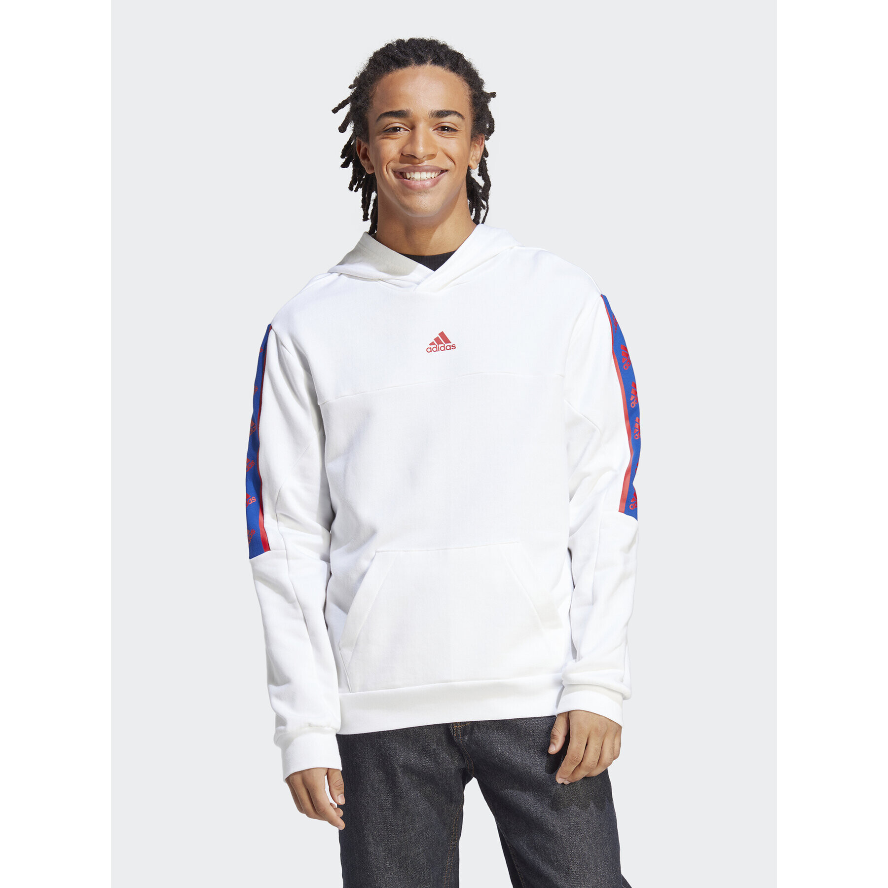 adidas Суитшърт Brandlove Hoodie IC6789 Бял Regular Fit - Pepit.bg