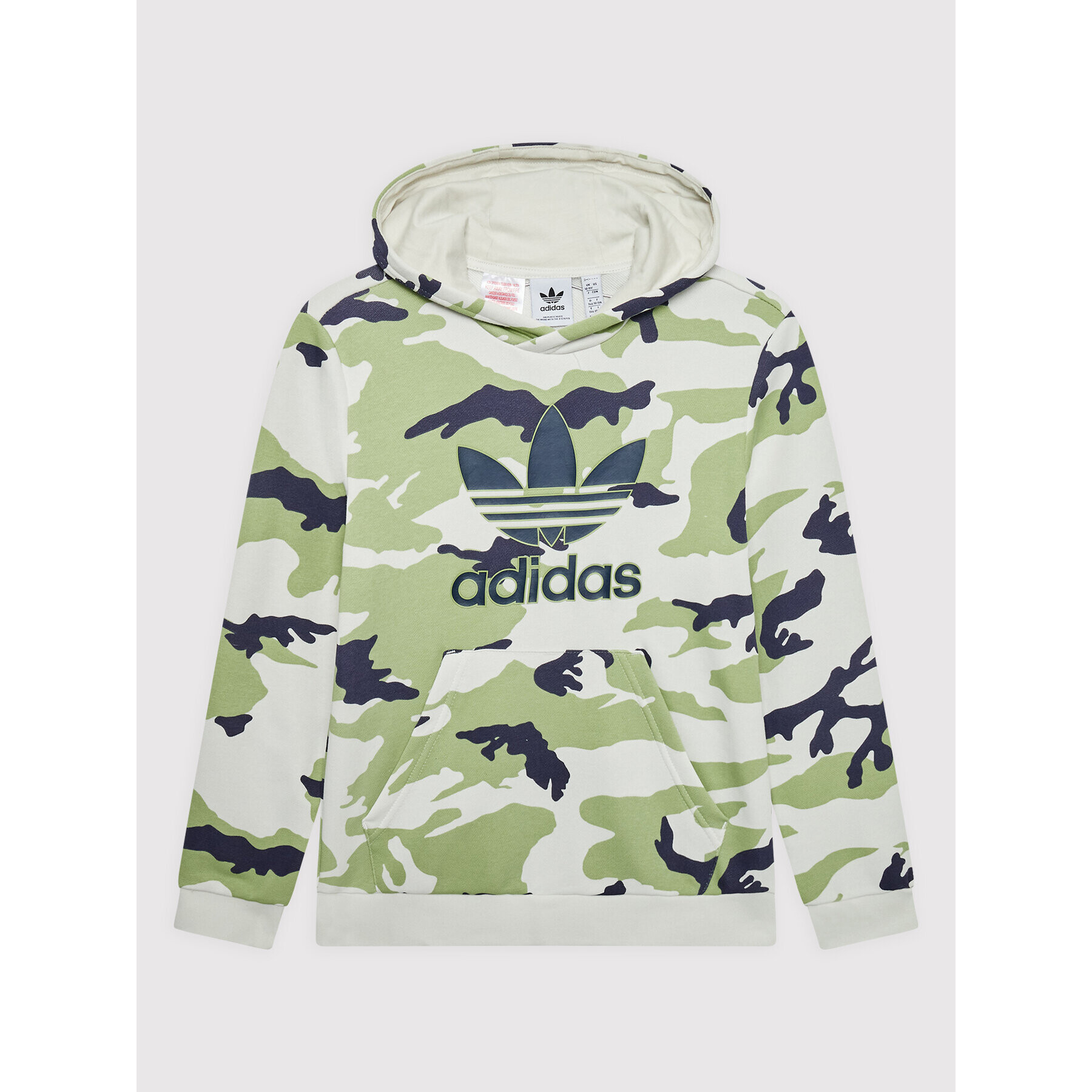 adidas Суитшърт Camo HF7449 Зелен Regular Fit - Pepit.bg