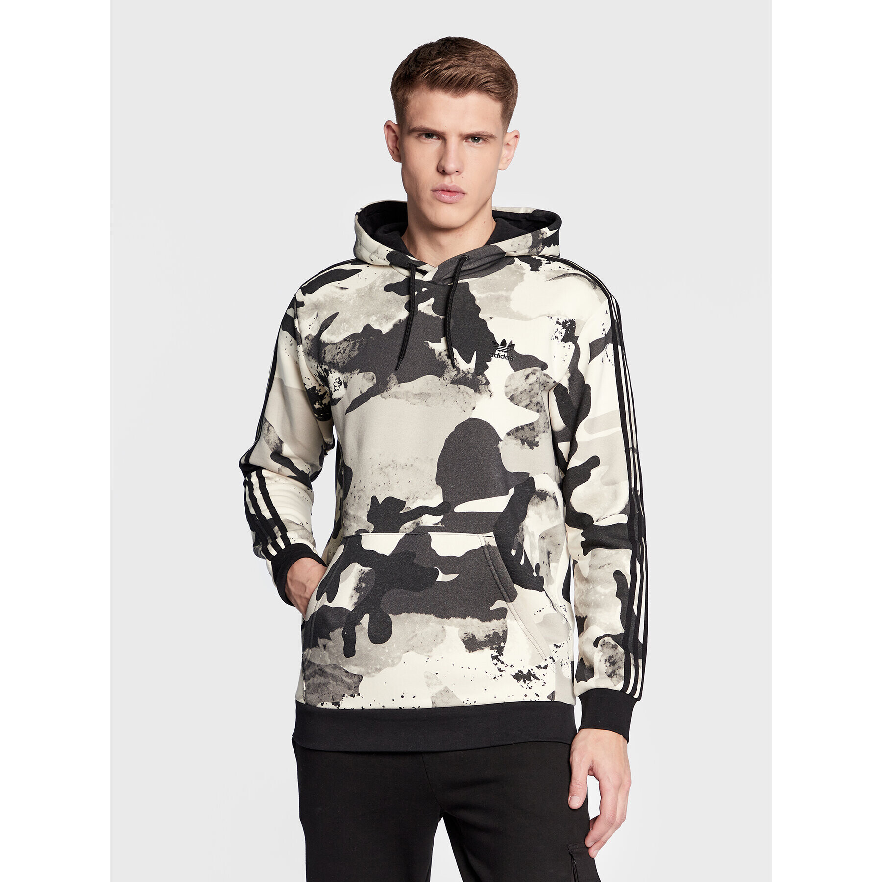 adidas Суитшърт Camo Series HK2805 Сив Regular Fit - Pepit.bg