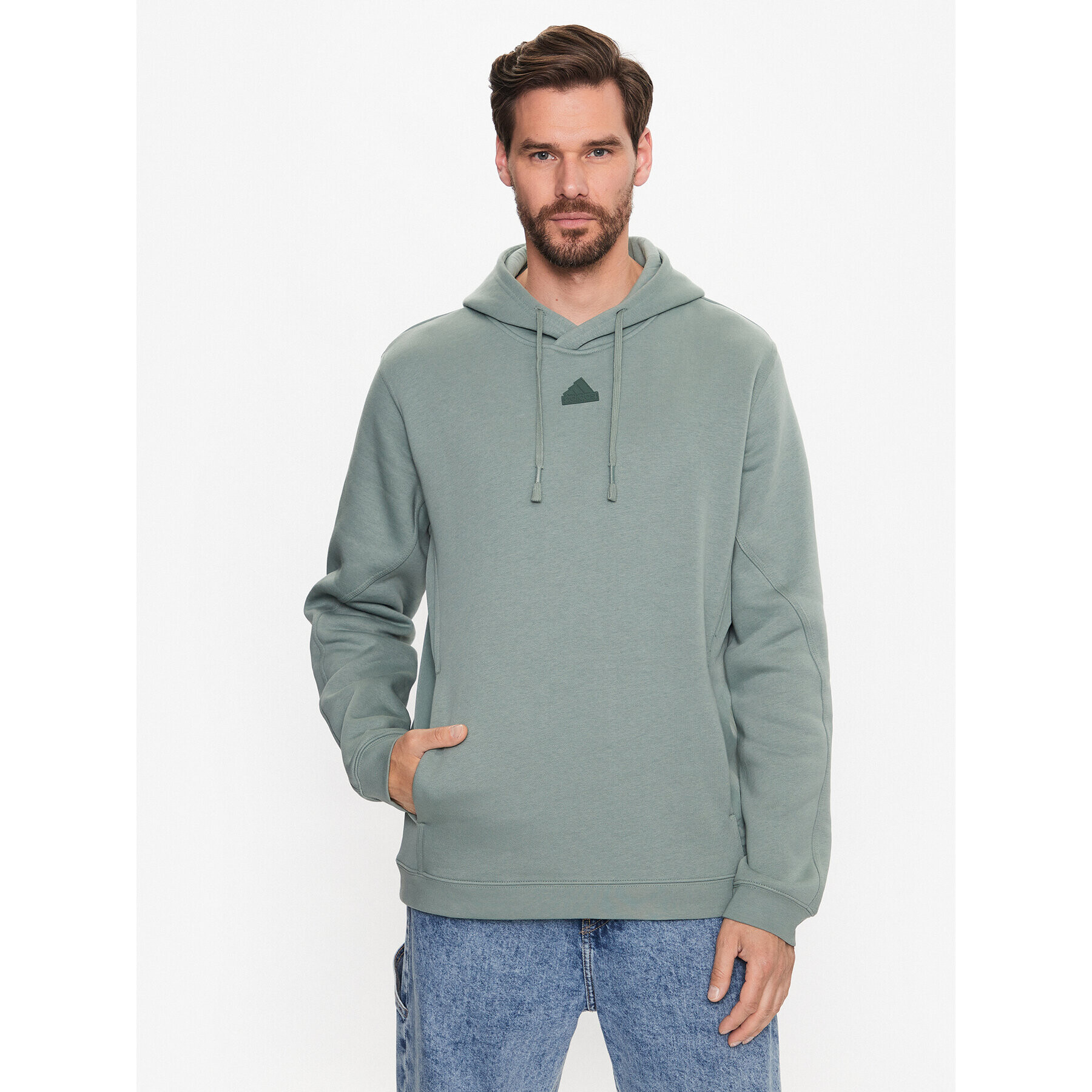 adidas Суитшърт City Escape Hoodie IC9743 Зелен Regular Fit - Pepit.bg