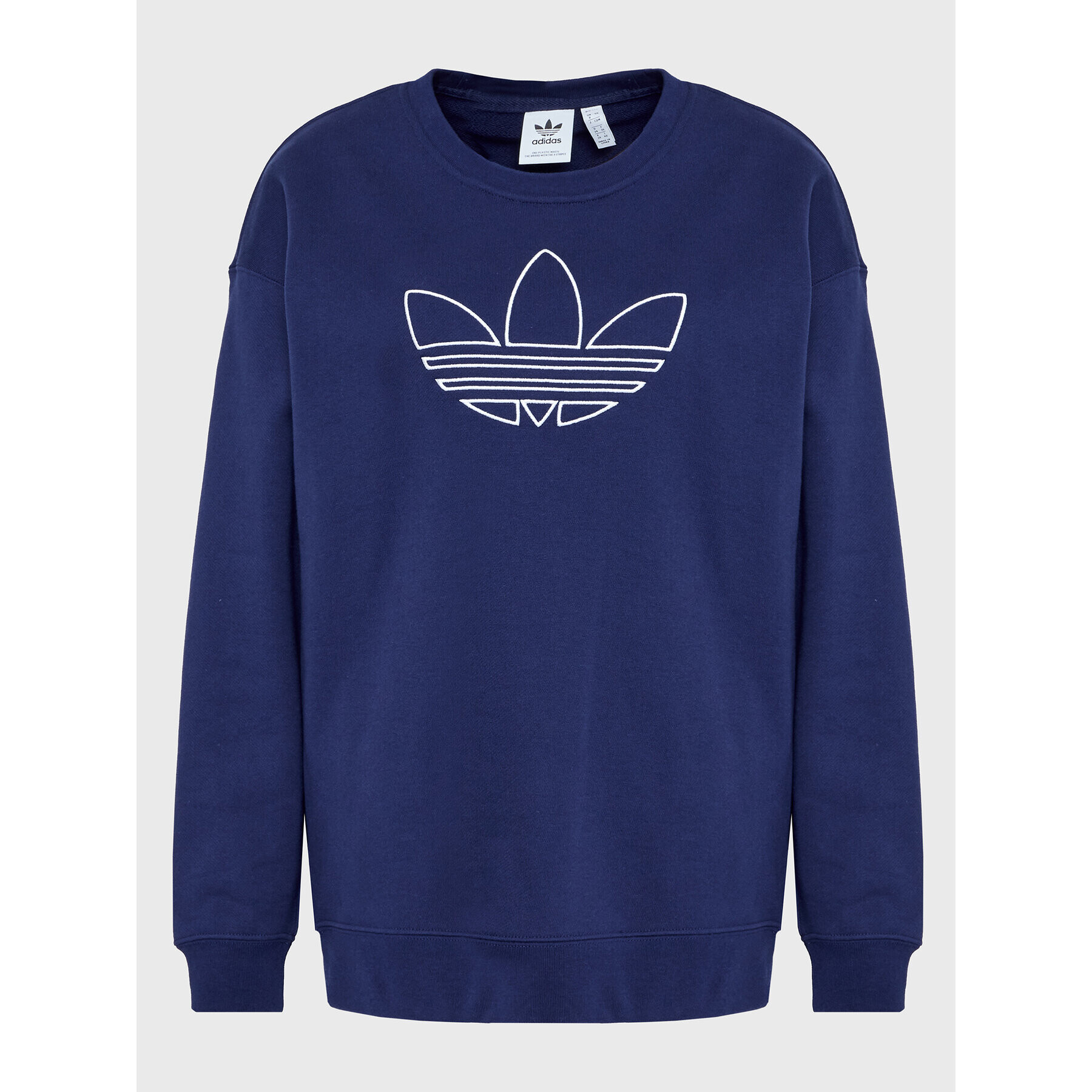 adidas Суитшърт Crew HK5177 Тъмносин Oversize - Pepit.bg