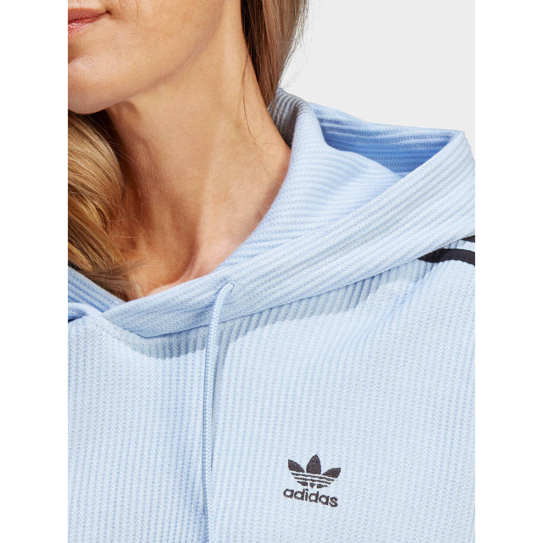 adidas Суитшърт Crop Hoodie IC5460 Син - Pepit.bg
