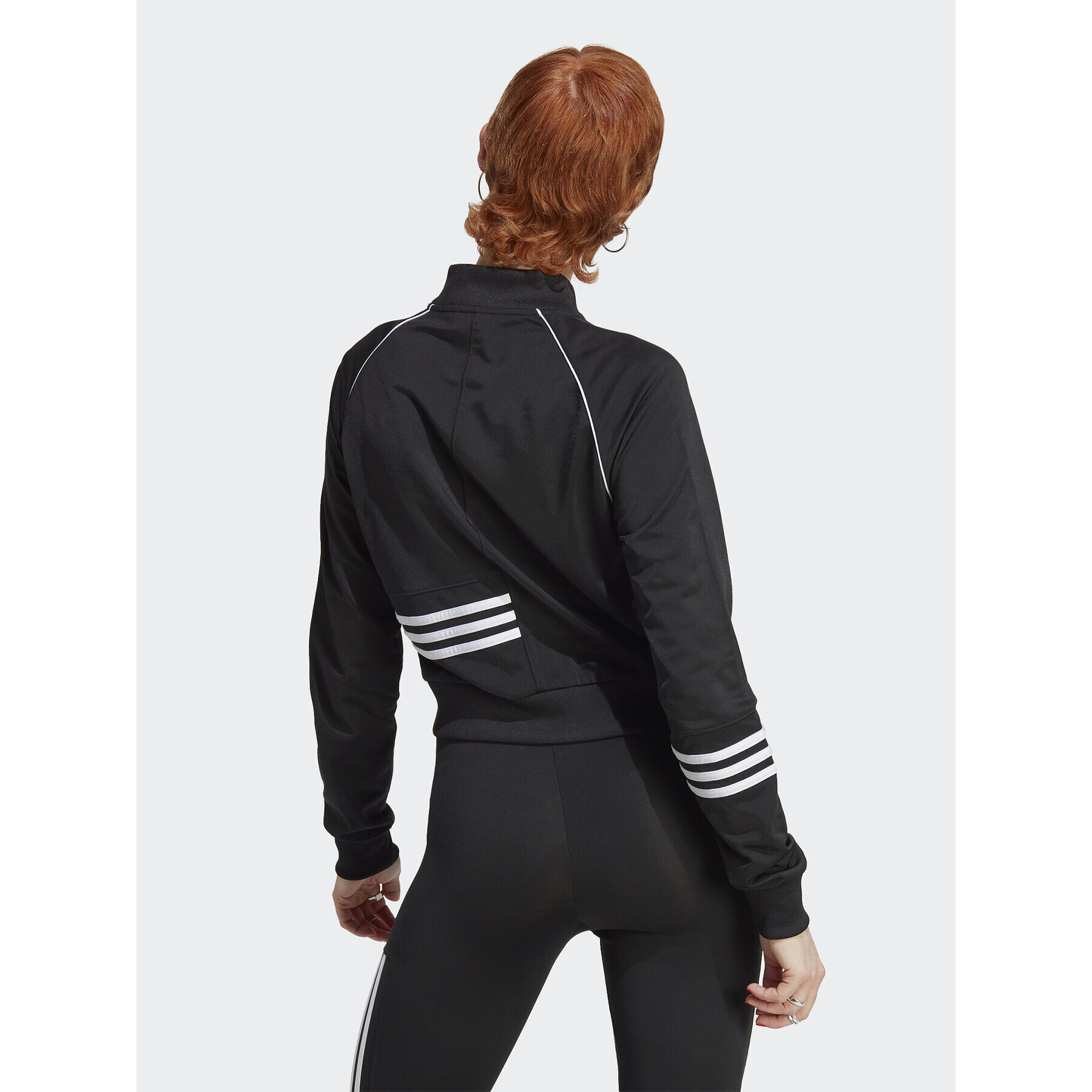 adidas Суитшърт Crop Track Top IC2376 Черен - Pepit.bg