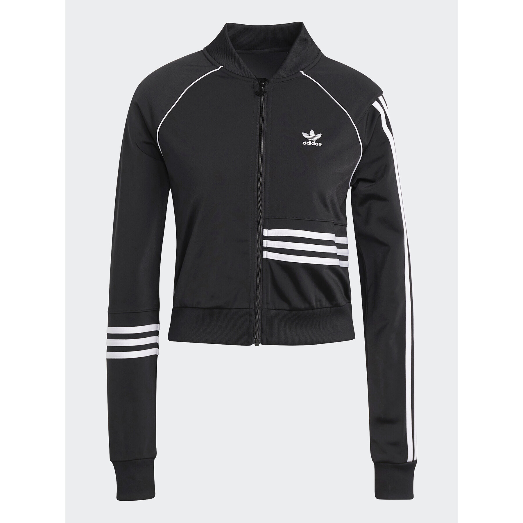 adidas Суитшърт Crop Track Top IC2376 Черен - Pepit.bg