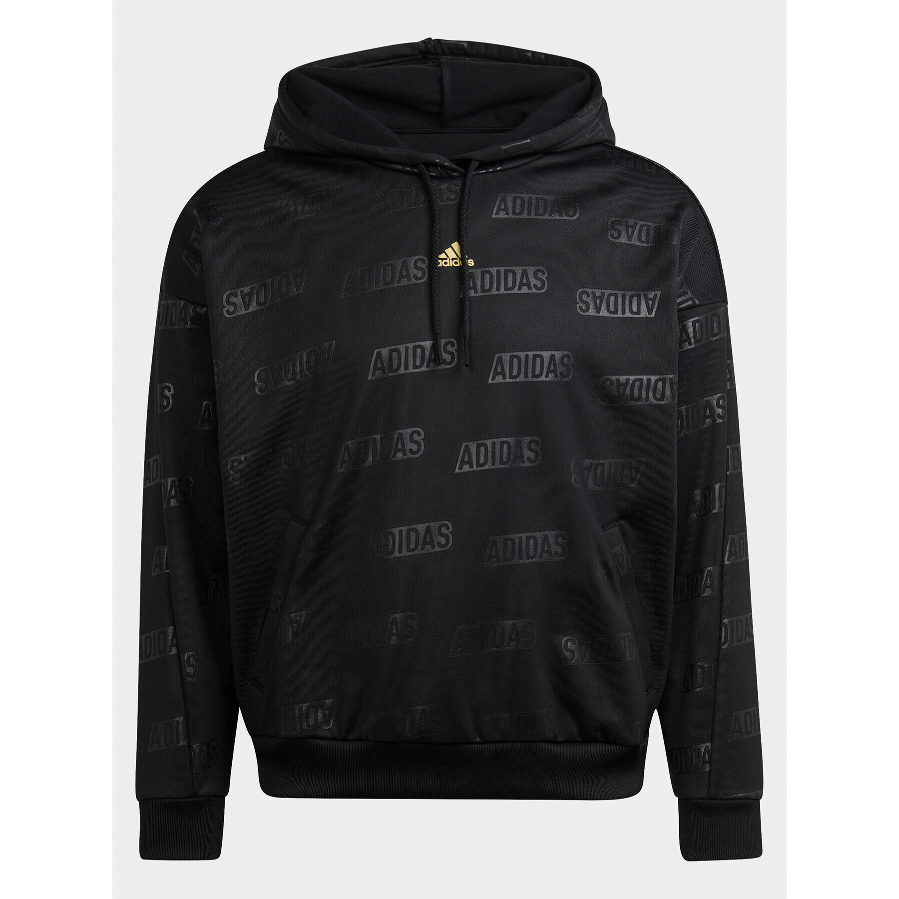 adidas Суитшърт Embossed Monogram IM2586 Черен Loose Fit - Pepit.bg