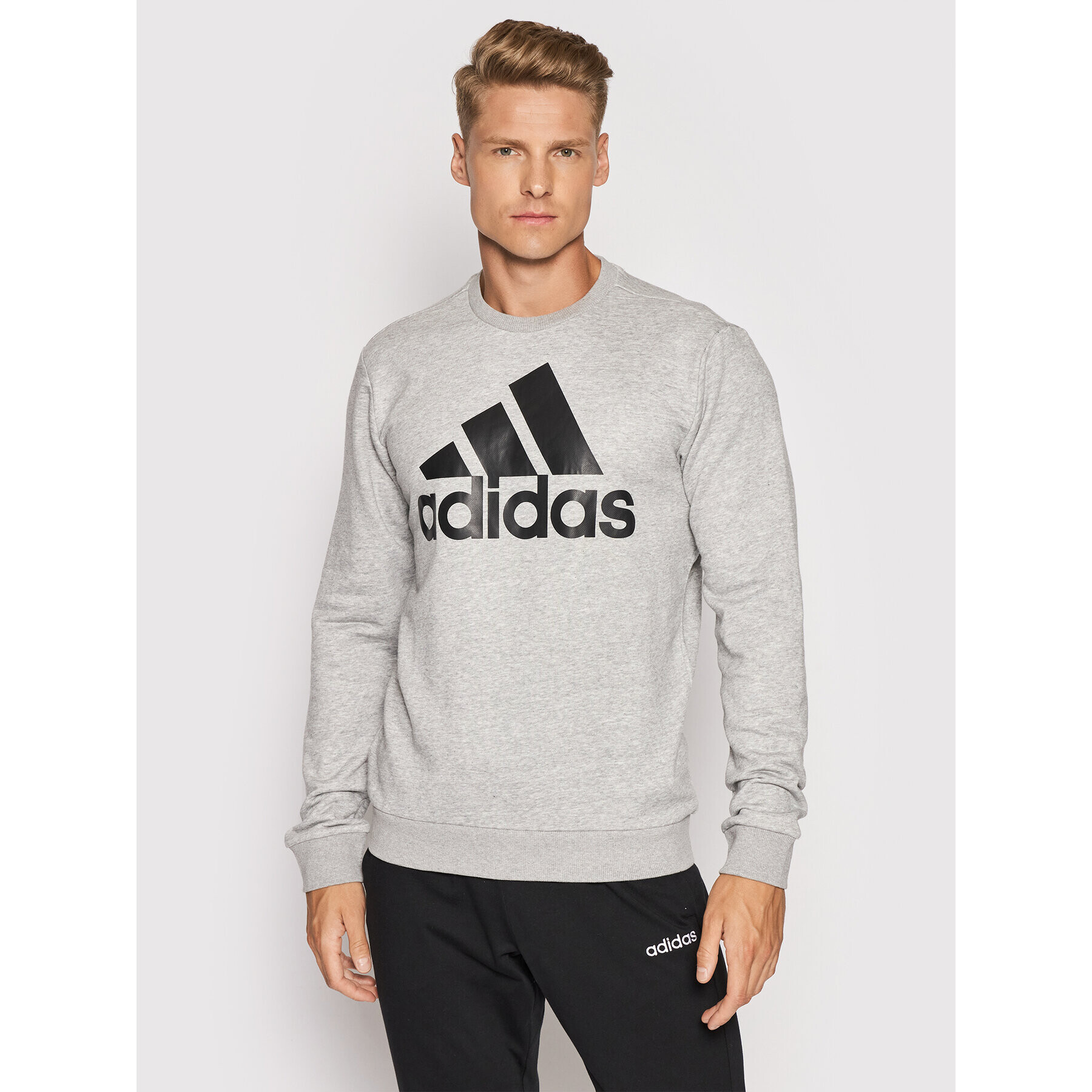 adidas Суитшърт Essential GK9077 Сив Regular Fit - Pepit.bg