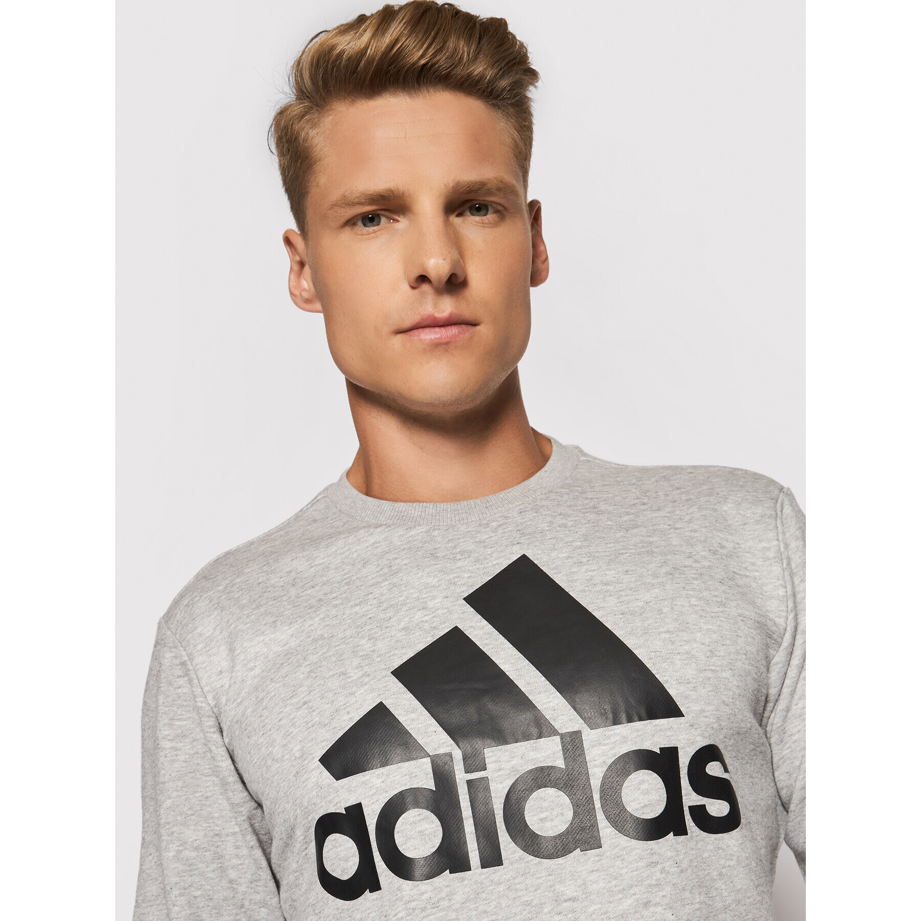 adidas Суитшърт Essential GK9077 Сив Regular Fit - Pepit.bg