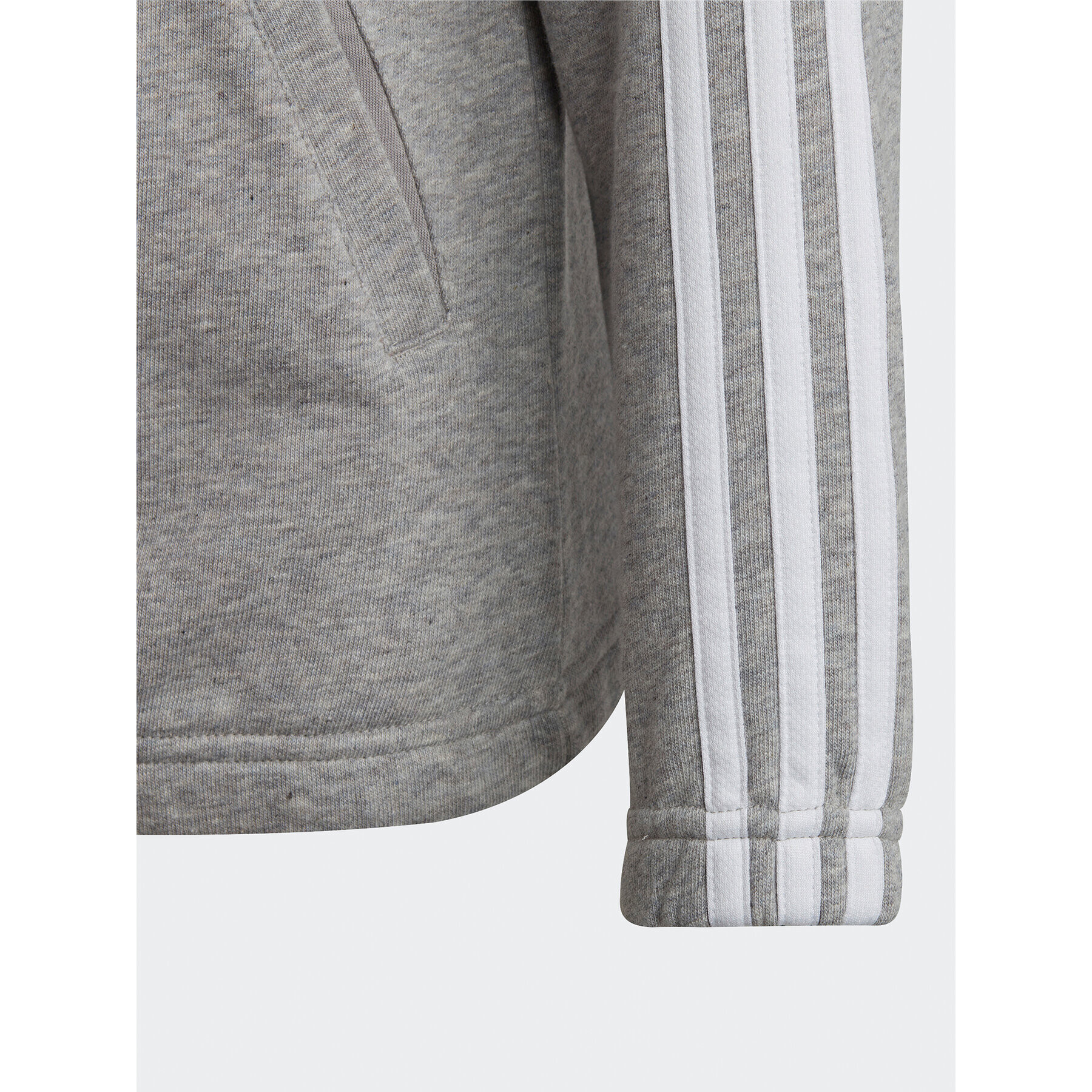 adidas Суитшърт Essentials 3-Stripes IC3635 Сив Slim Fit - Pepit.bg