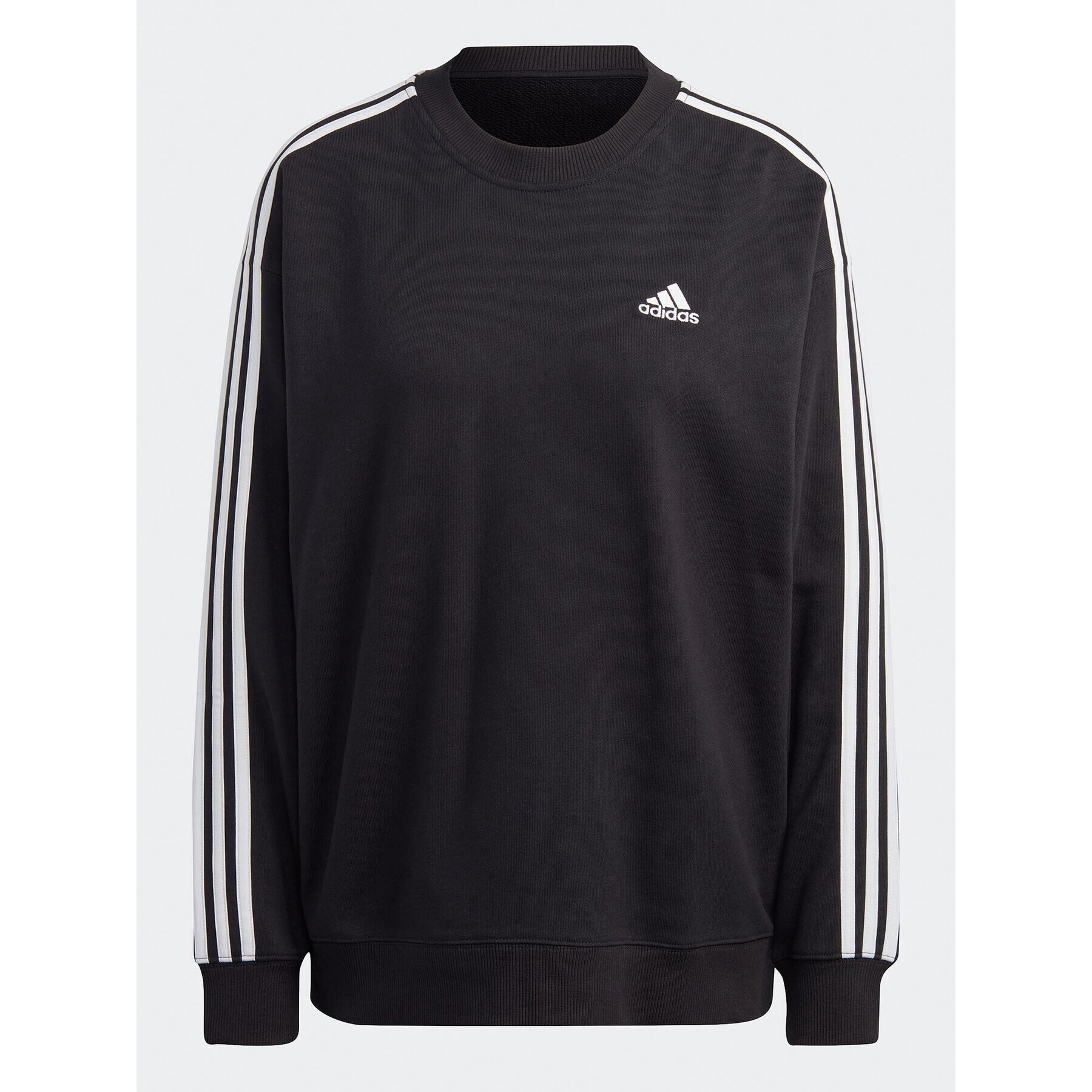 adidas Суитшърт Essentials 3-Stripes Sweatshirt IC8766 Черен Loose Fit - Pepit.bg