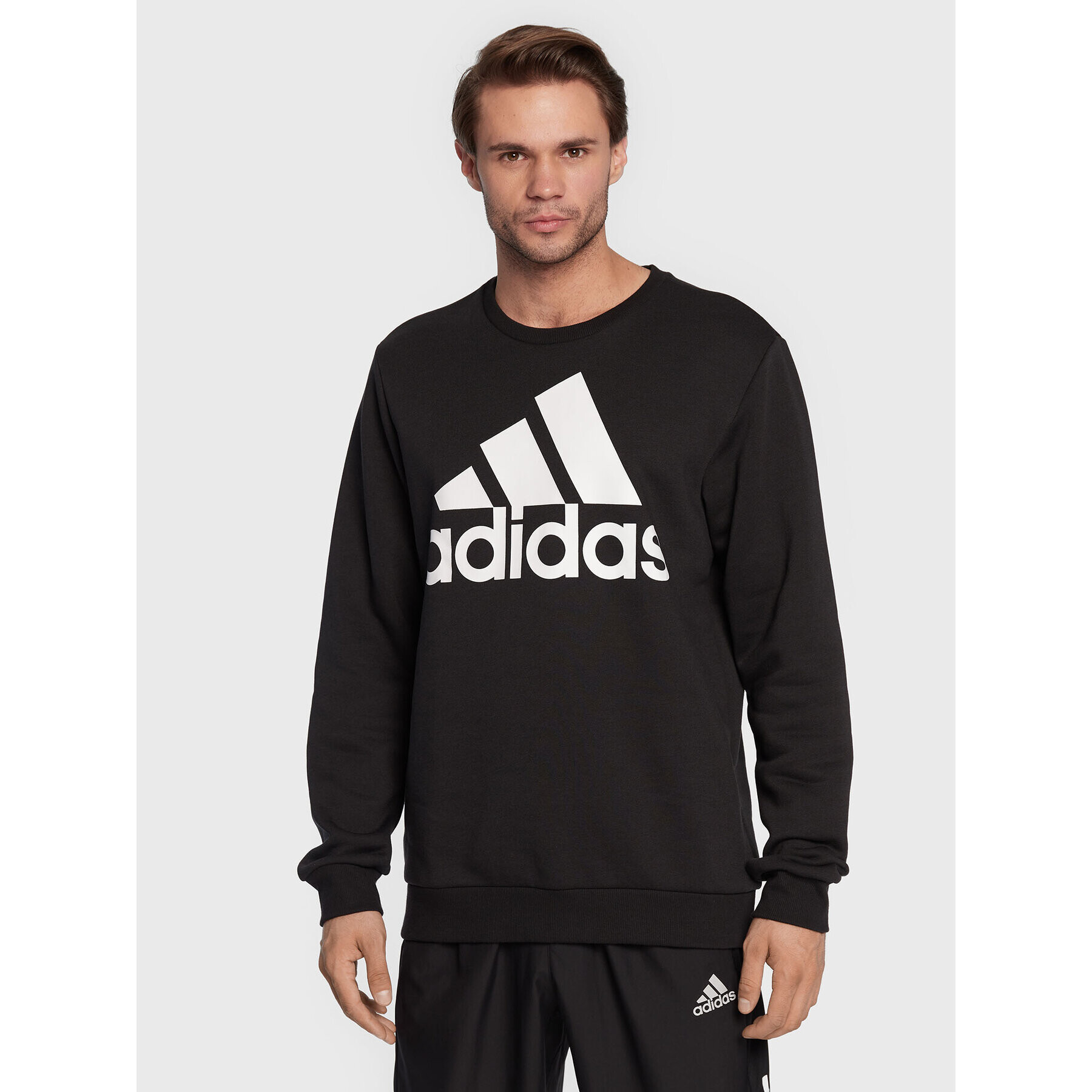 adidas Суитшърт Essentials Big Logo GK9074 Черен Regular Fit - Pepit.bg