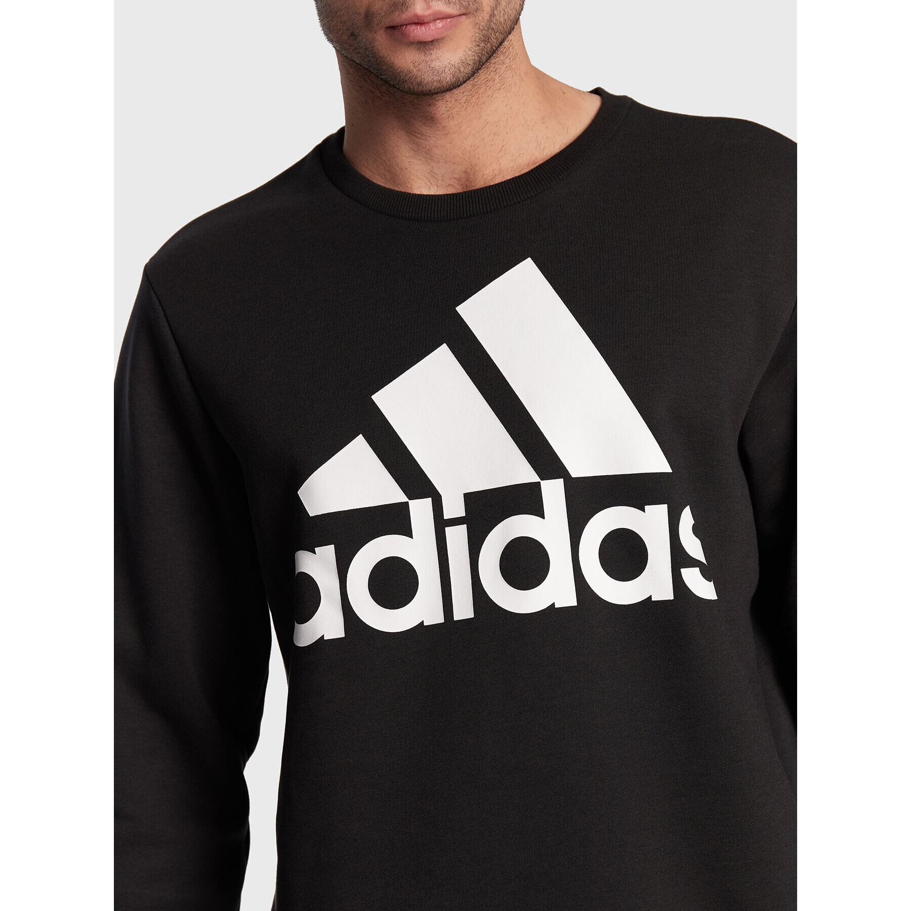 adidas Суитшърт Essentials Big Logo GK9074 Черен Regular Fit - Pepit.bg