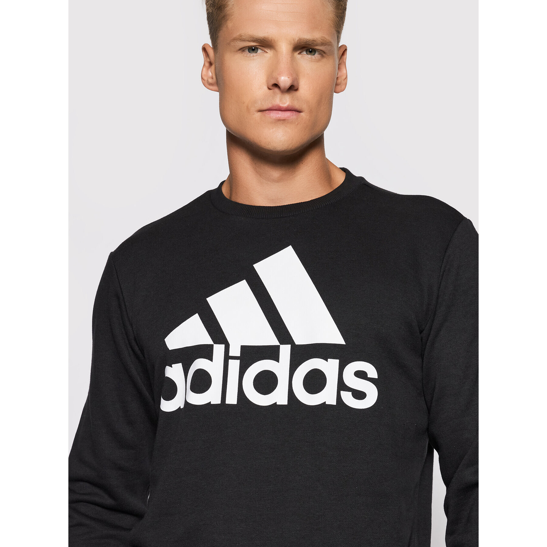 adidas Суитшърт Essentials Big Logo GK9076 Черен Regular Fit - Pepit.bg