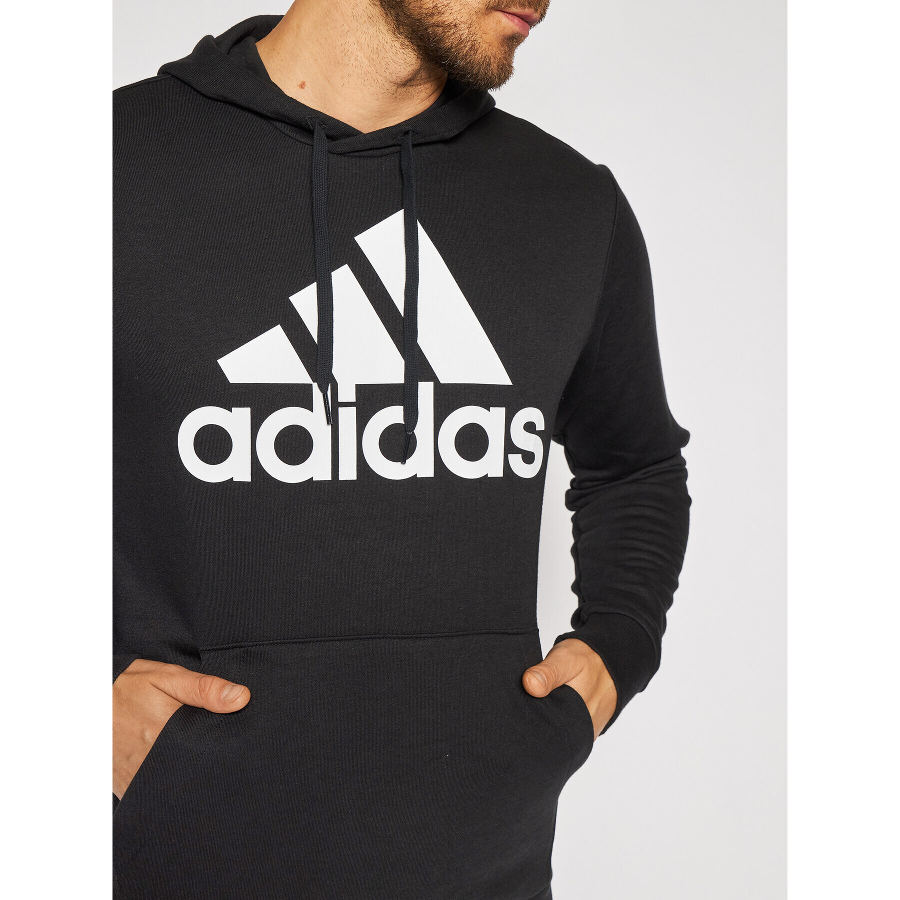 adidas Суитшърт Essentials Big Logo GK9540 Черен Regular Fit - Pepit.bg