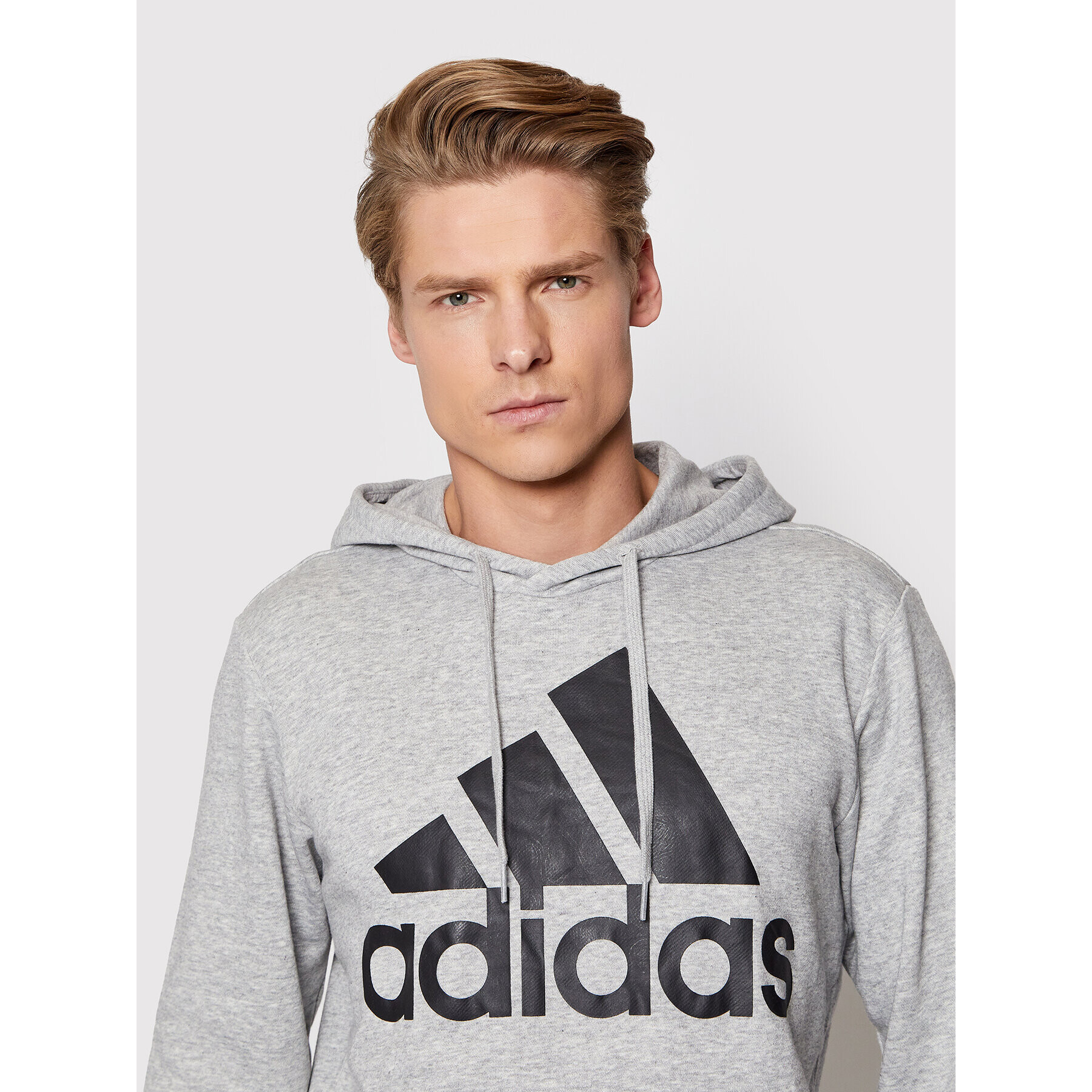 adidas Суитшърт Essentials Big Logo GK9541 Сив Regular Fit - Pepit.bg