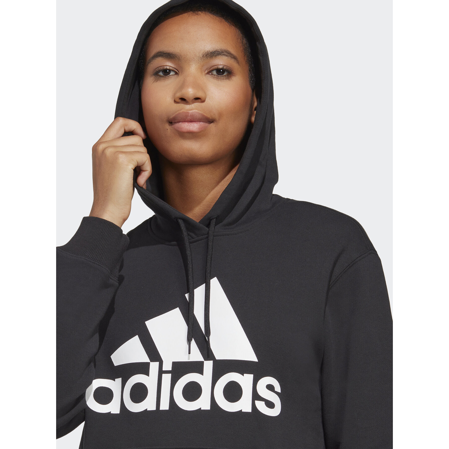 adidas Суитшърт Essentials Big Logo IC6895 Черен Regular Fit - Pepit.bg