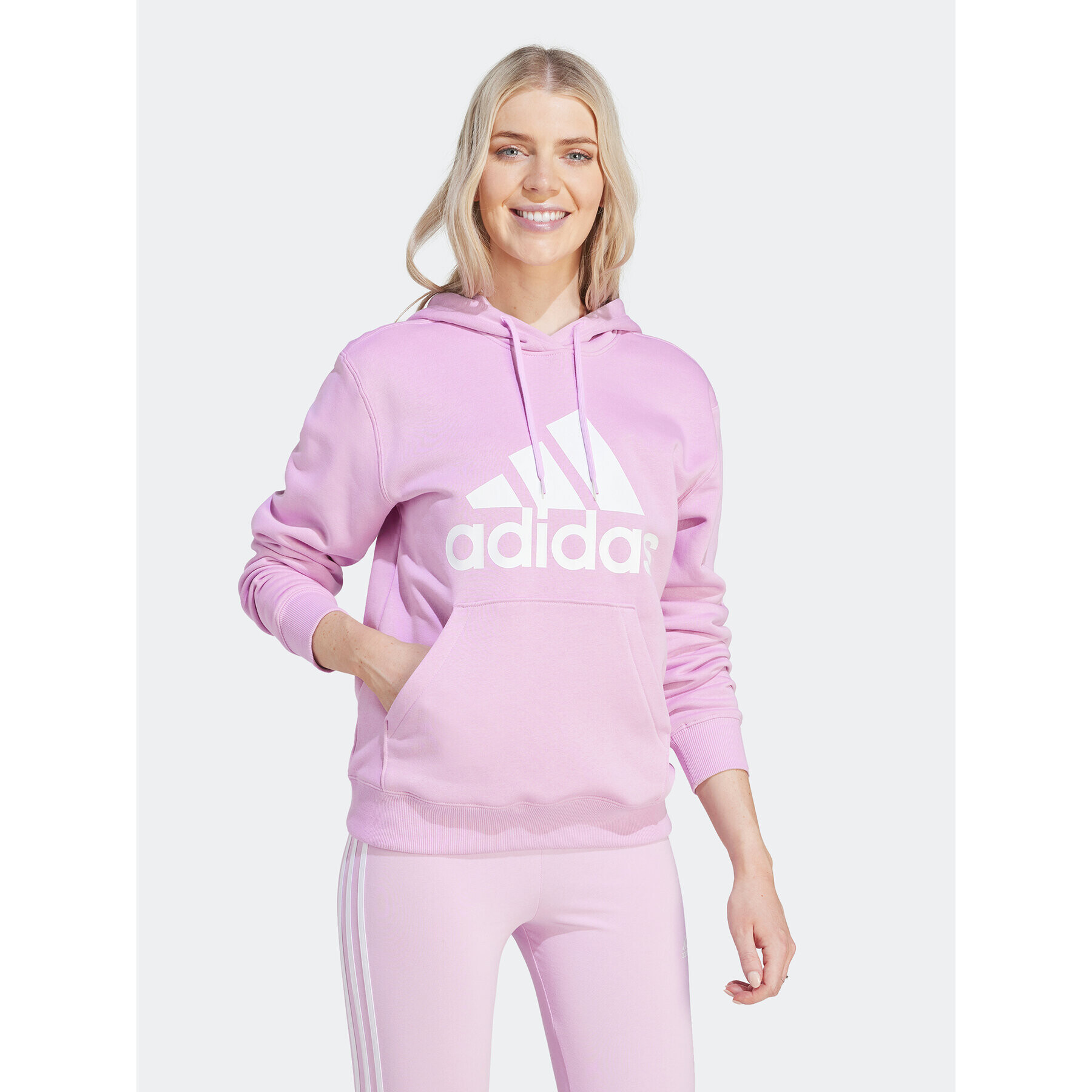 adidas Суитшърт Essentials Big Logo Regular IM0260 Розов Regular Fit - Pepit.bg