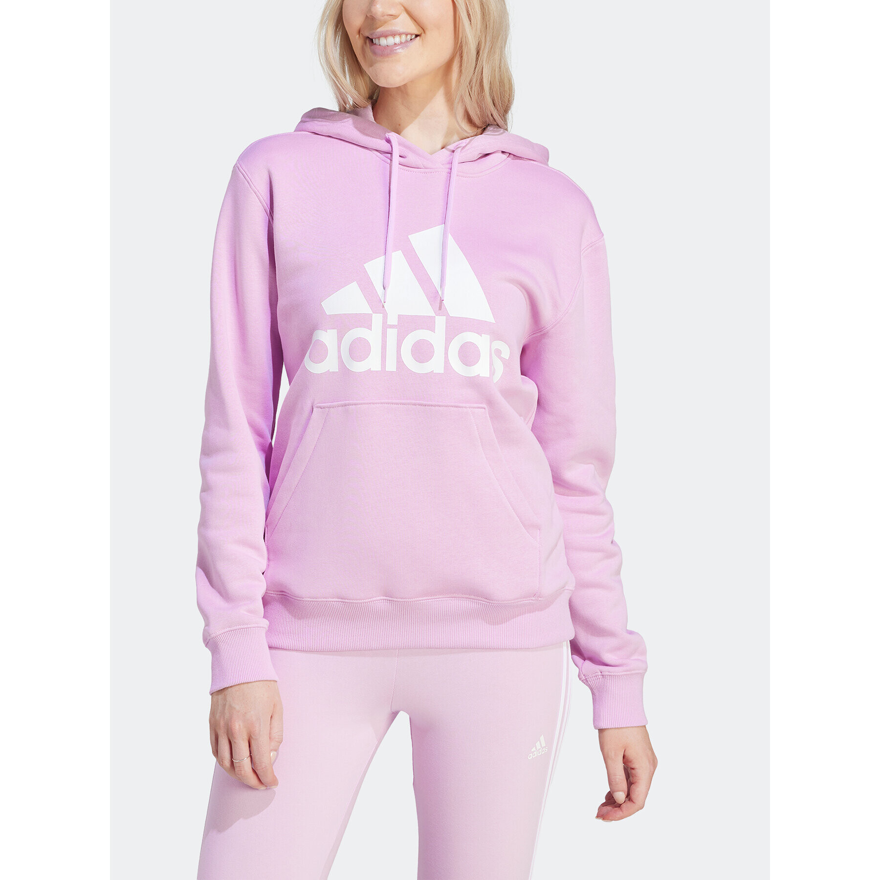 adidas Суитшърт Essentials Big Logo Regular IM0260 Розов Regular Fit - Pepit.bg