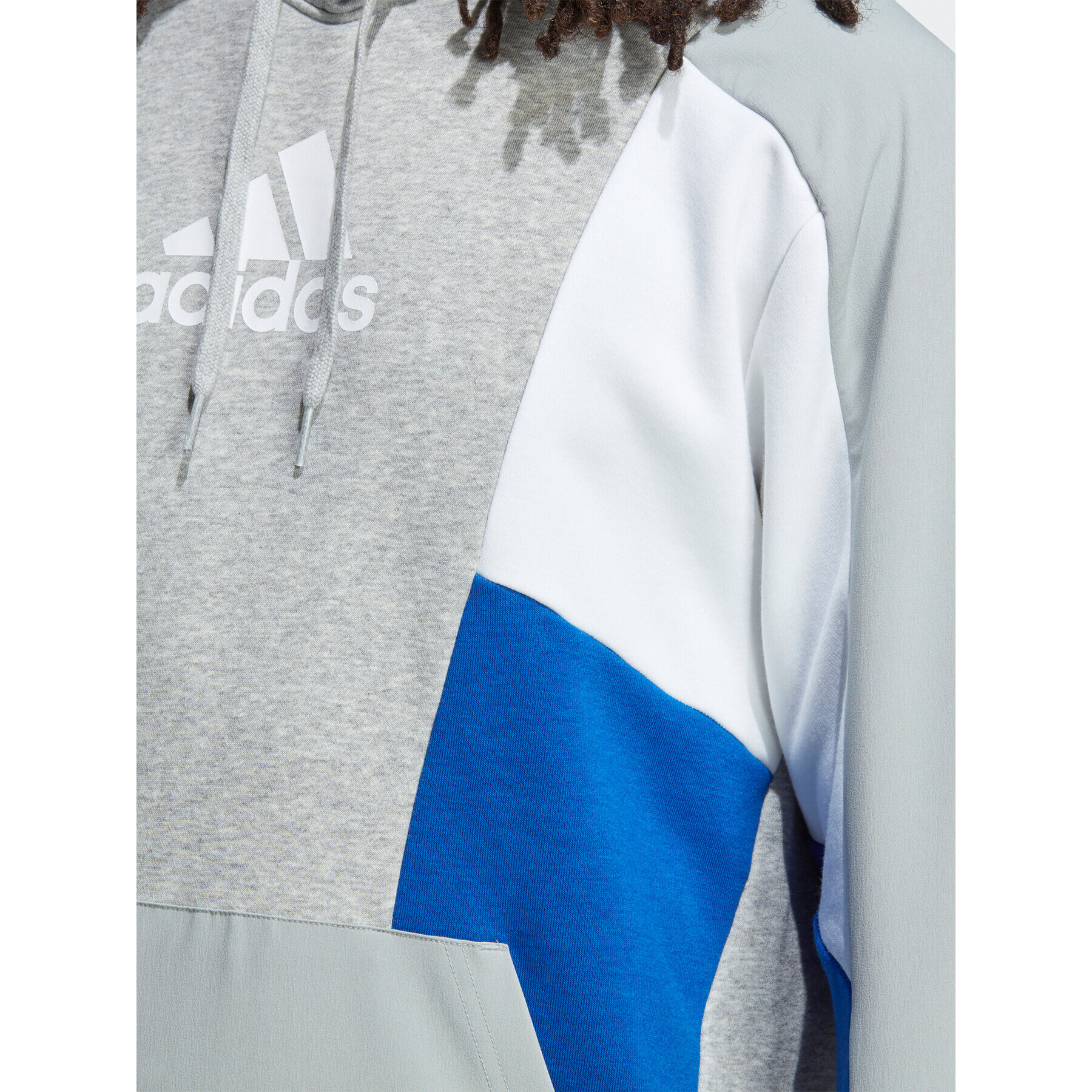 adidas Суитшърт Essentials Colorblock Hoodie HY5930 Сив Regular Fit - Pepit.bg