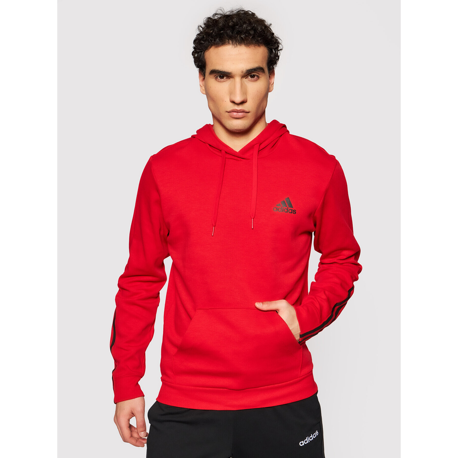 adidas Performance Суитшърт Essentials Double Knit GP8599 Червен Regular Fit - Pepit.bg