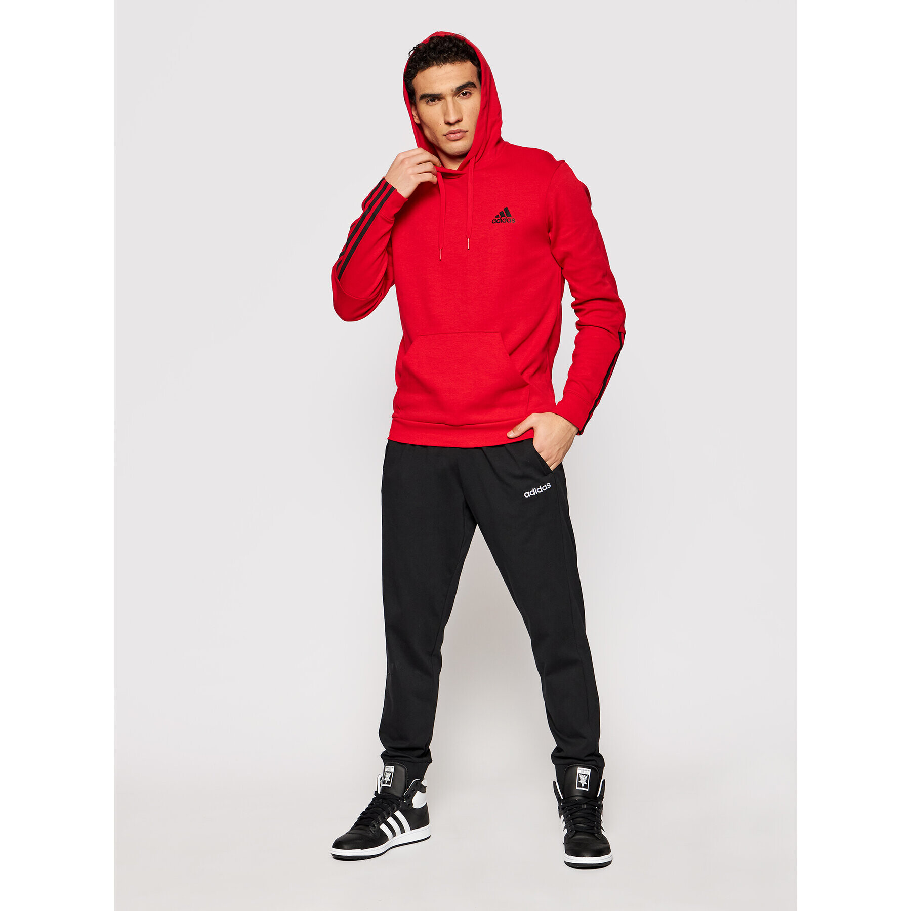 adidas Performance Суитшърт Essentials Double Knit GP8599 Червен Regular Fit - Pepit.bg