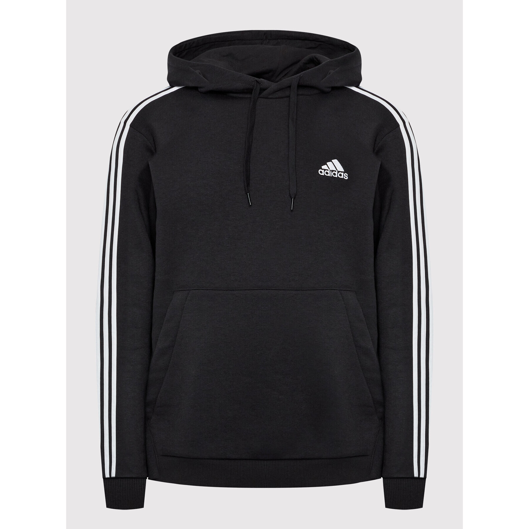 adidas Суитшърт Essentials Fleece 3-Stripes GK9072 Черен Regular Fit - Pepit.bg