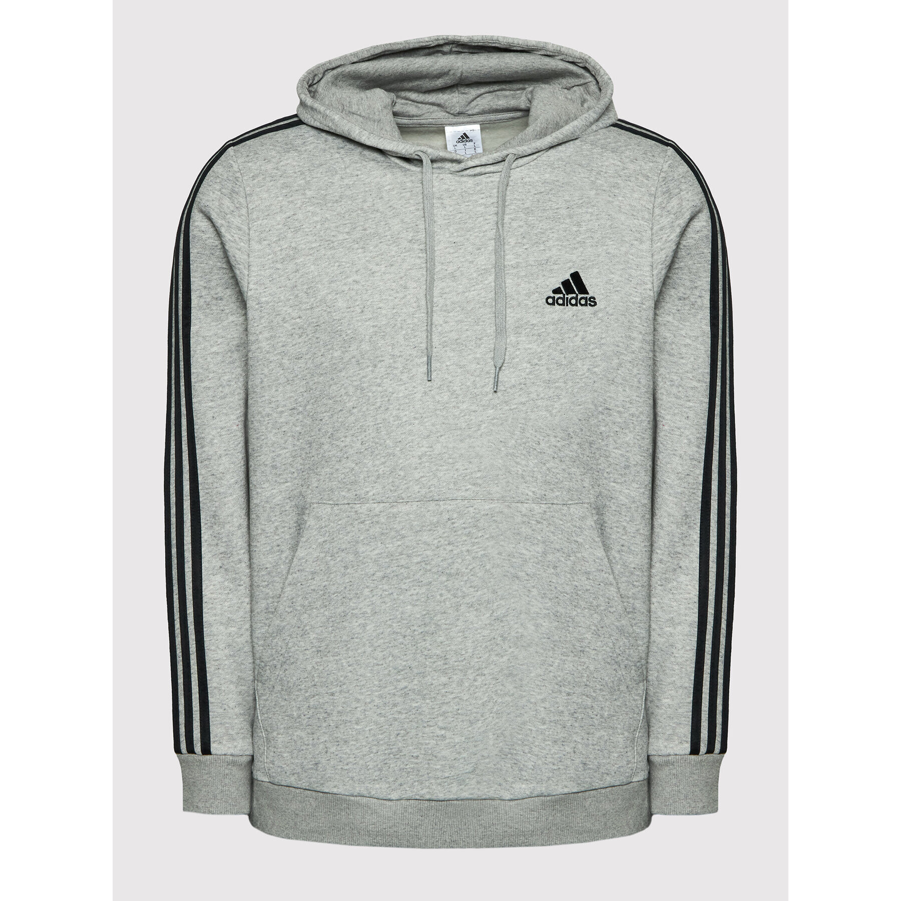 adidas Суитшърт Essentials Fleece 3-Stripes GK9084 Сив Regular Fit - Pepit.bg