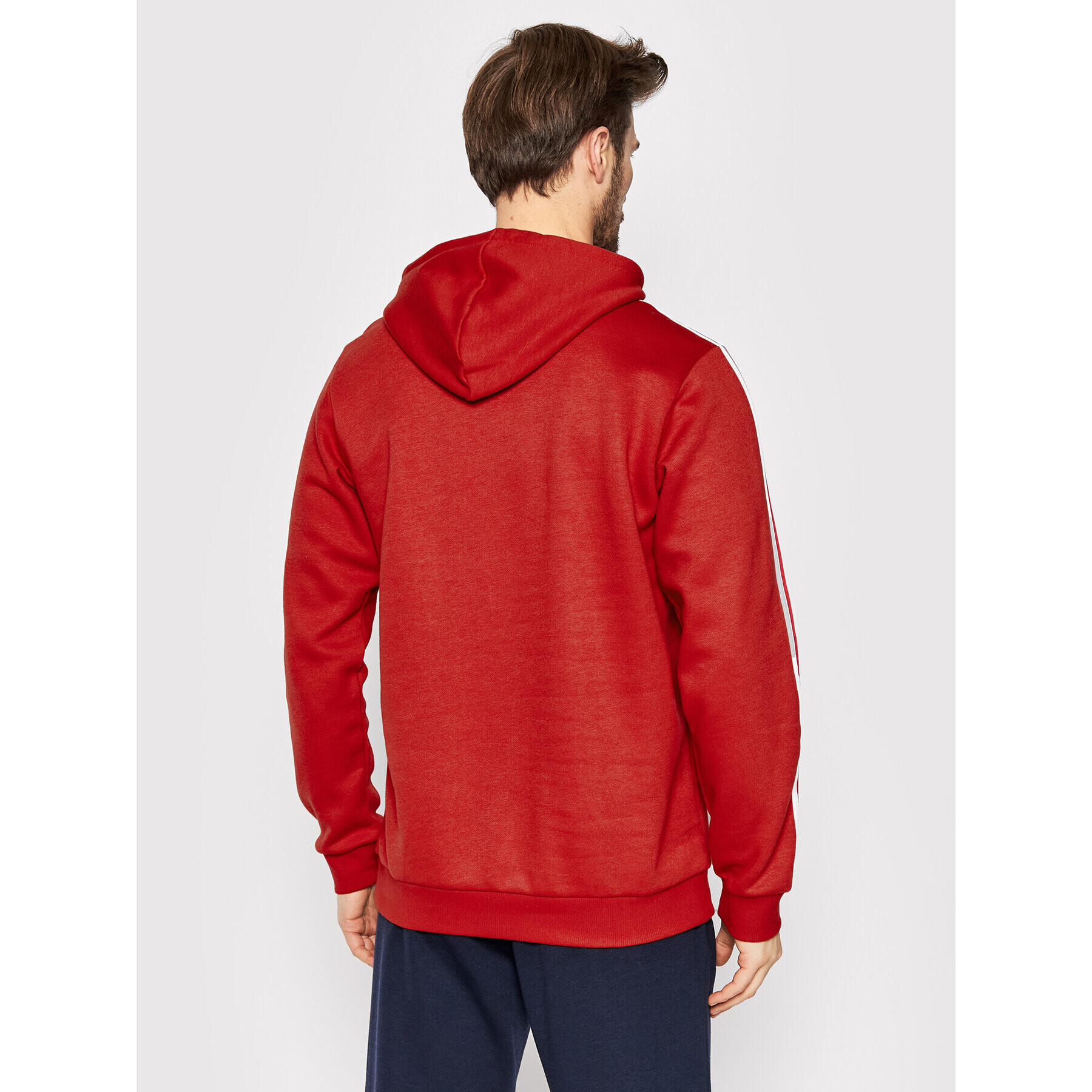 adidas Суитшърт Essentials Fleece 3-Stripes GU2523 Червен Regular Fit - Pepit.bg