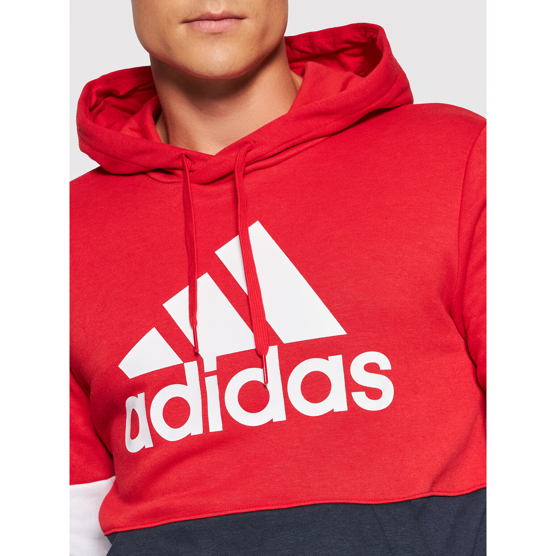 adidas Performance Суитшърт Essentials Fleece Colorblock H58980 Червен Regular Fit - Pepit.bg