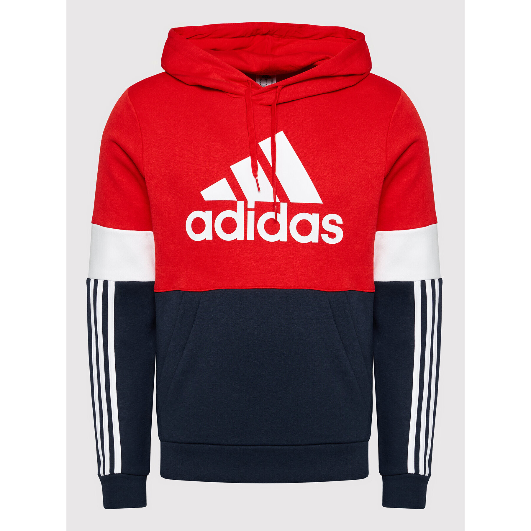 adidas Performance Суитшърт Essentials Fleece Colorblock H58980 Червен Regular Fit - Pepit.bg