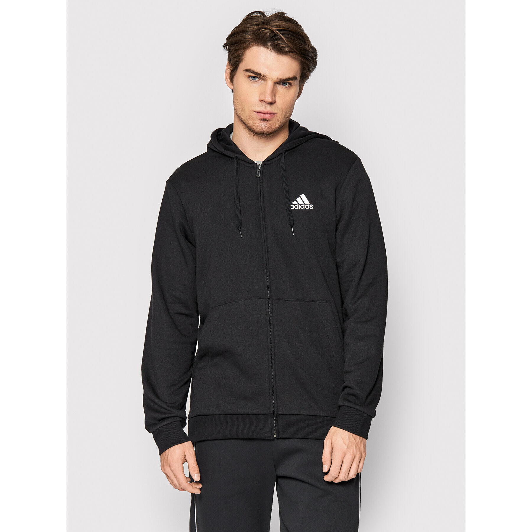 adidas Суитшърт Essentials French Terry Big Logo GK9044 Черен Regular Fit - Pepit.bg