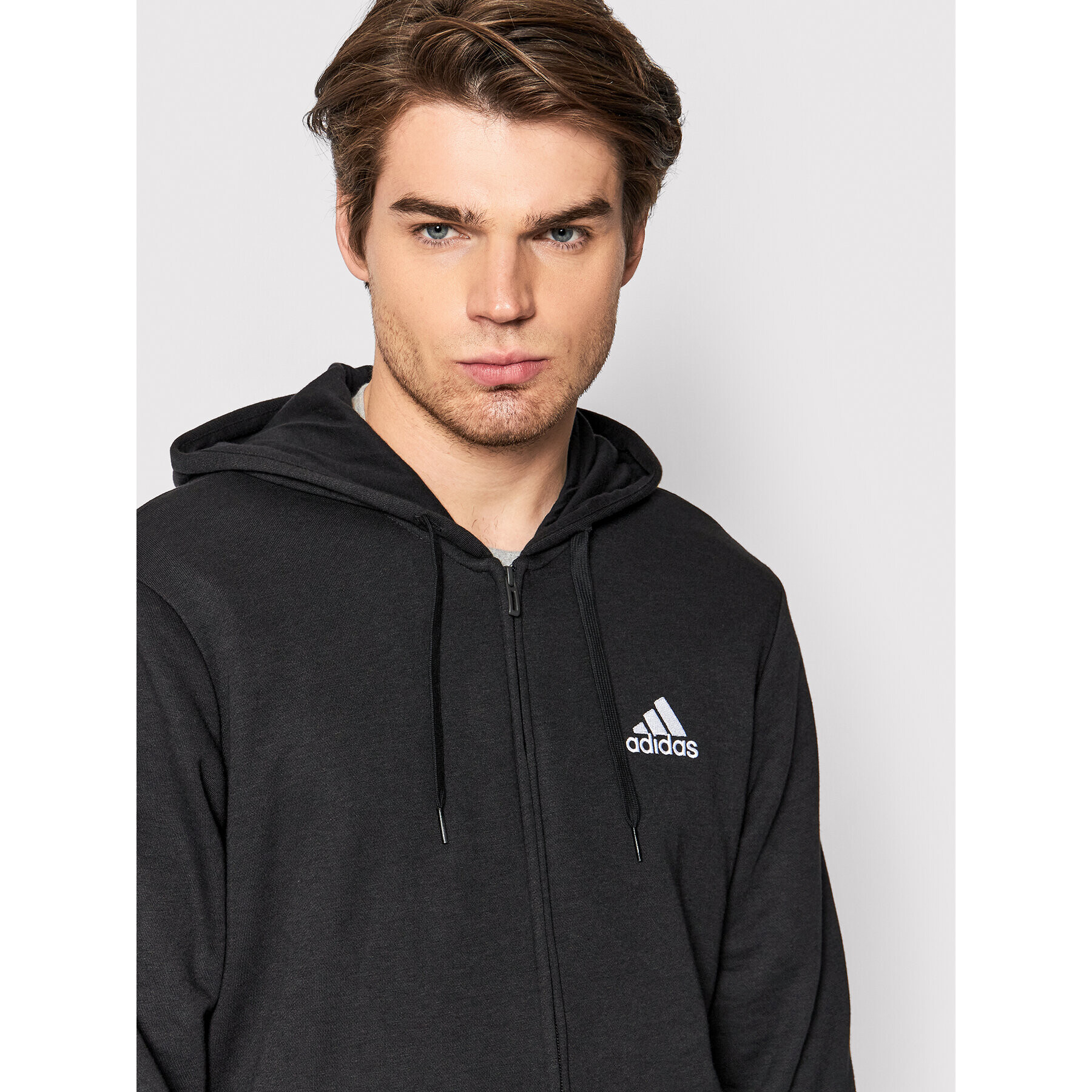 adidas Суитшърт Essentials French Terry Big Logo GK9044 Черен Regular Fit - Pepit.bg