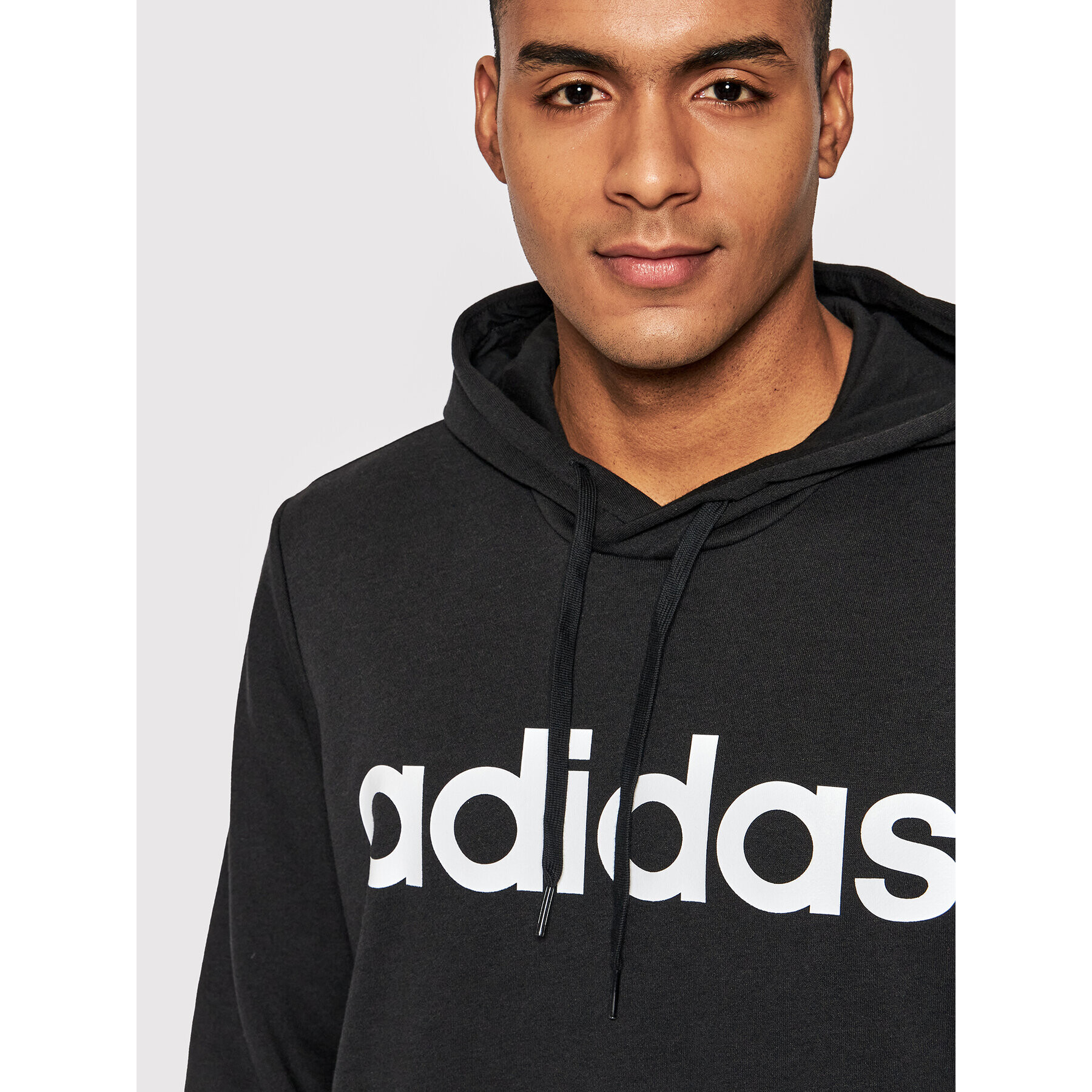 adidas Performance Суитшърт Essentials French Terry Linear Logo GK9064 Черен Regular Fit - Pepit.bg