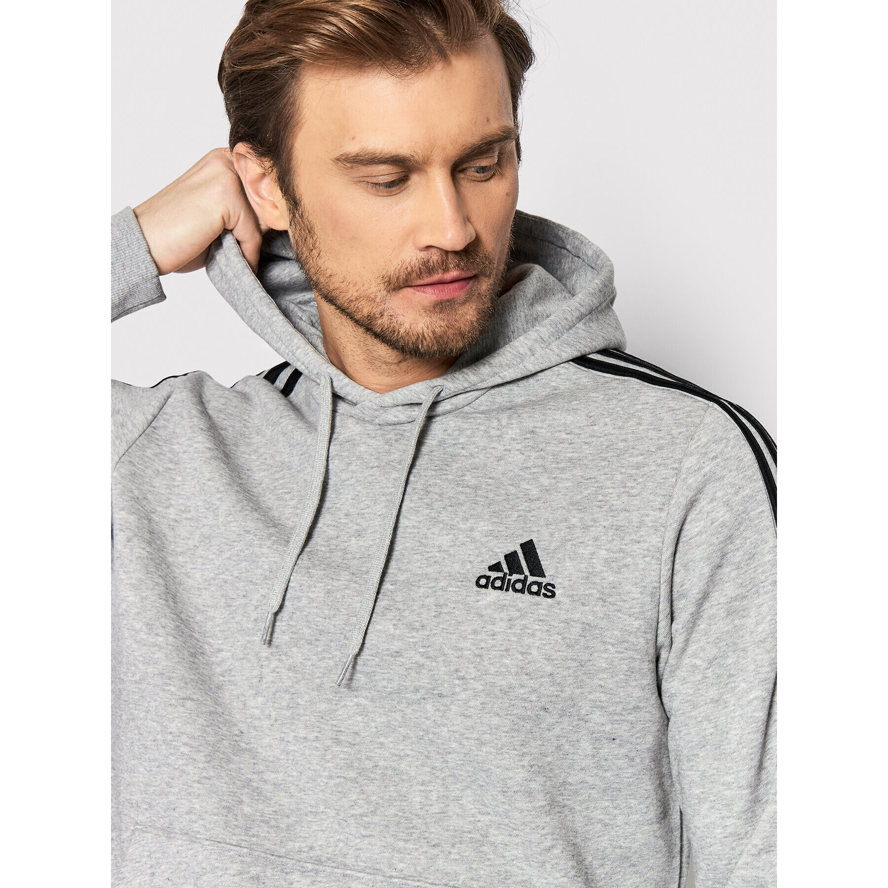 adidas Суитшърт Essentials GK9583 Сив Regular Fit - Pepit.bg