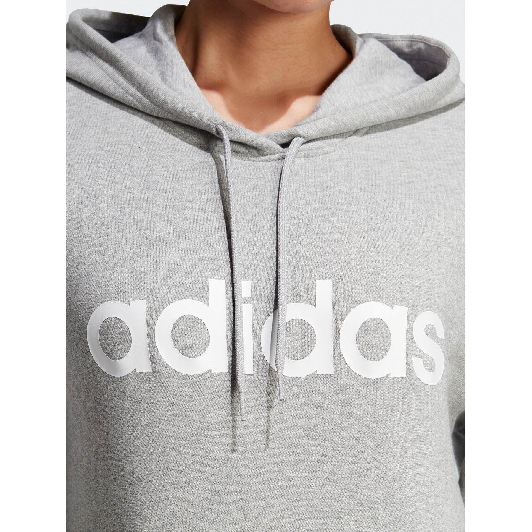 adidas Суитшърт Essentials Linear Hoodie IC6884 Сив Regular Fit - Pepit.bg