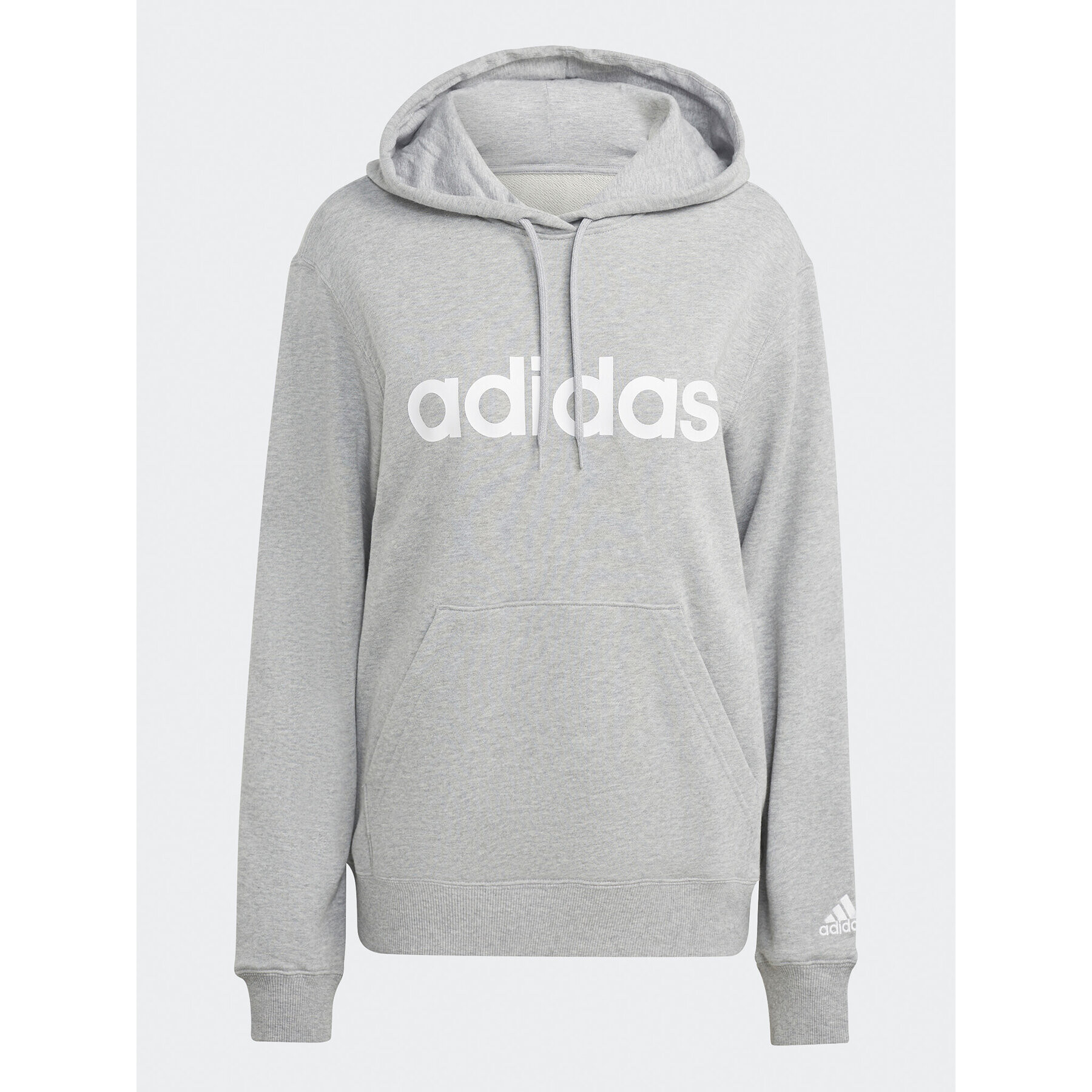 adidas Суитшърт Essentials Linear Hoodie IC6884 Сив Regular Fit - Pepit.bg