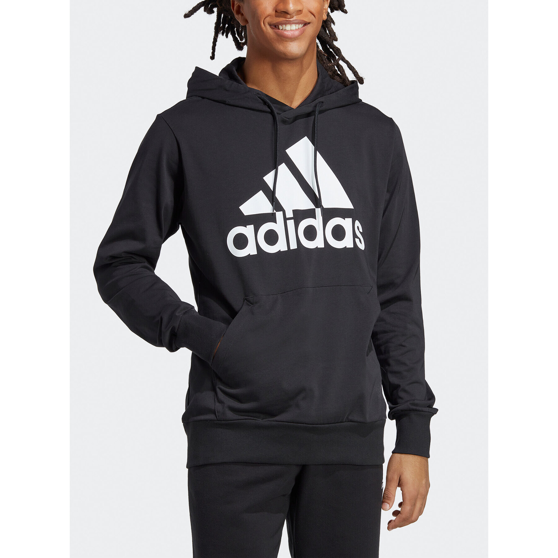 adidas Суитшърт Essentials Logo Hoodie IC0440 Черен Regular Fit - Pepit.bg