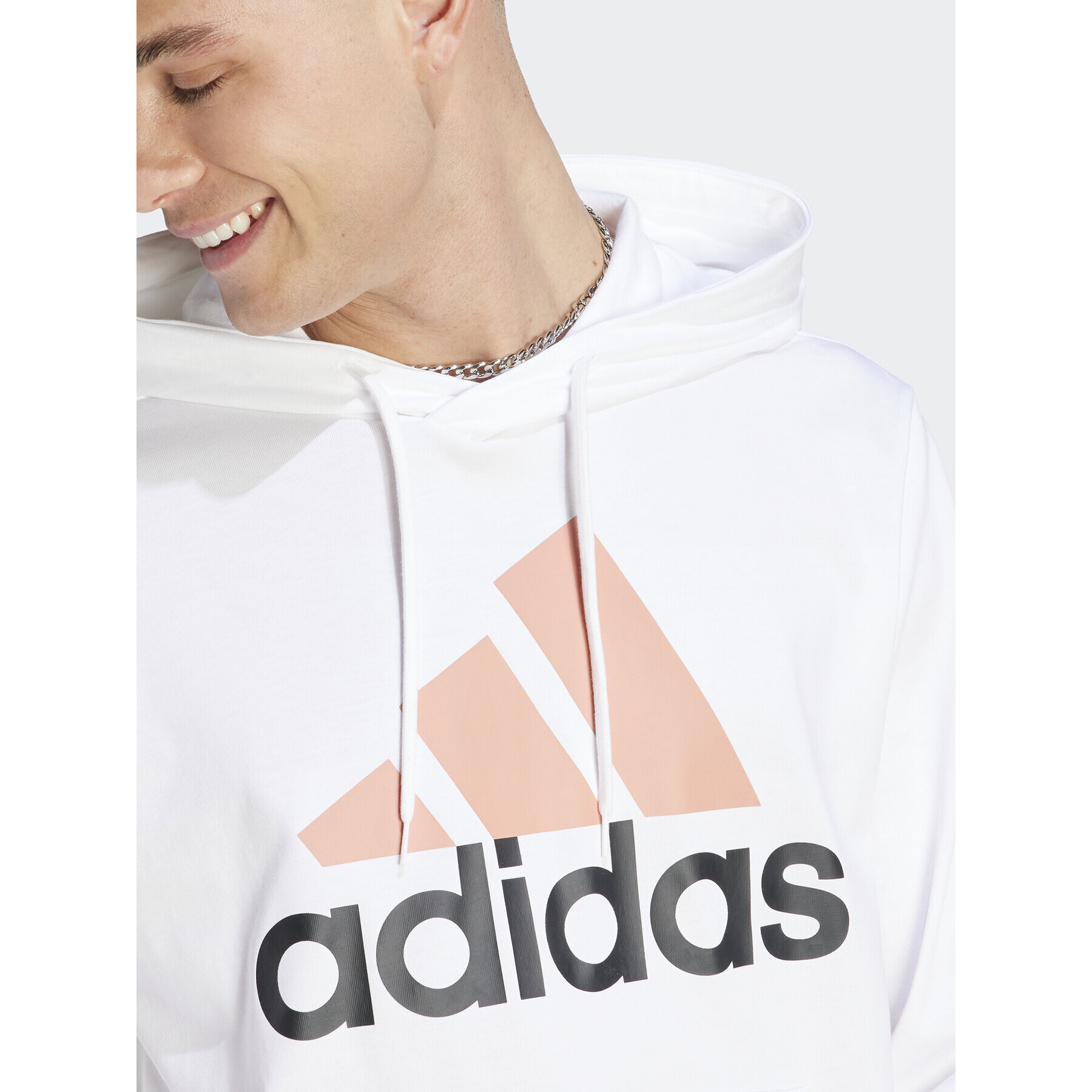 adidas Суитшърт Essentials Logo IJ8573 Бял Regular Fit - Pepit.bg