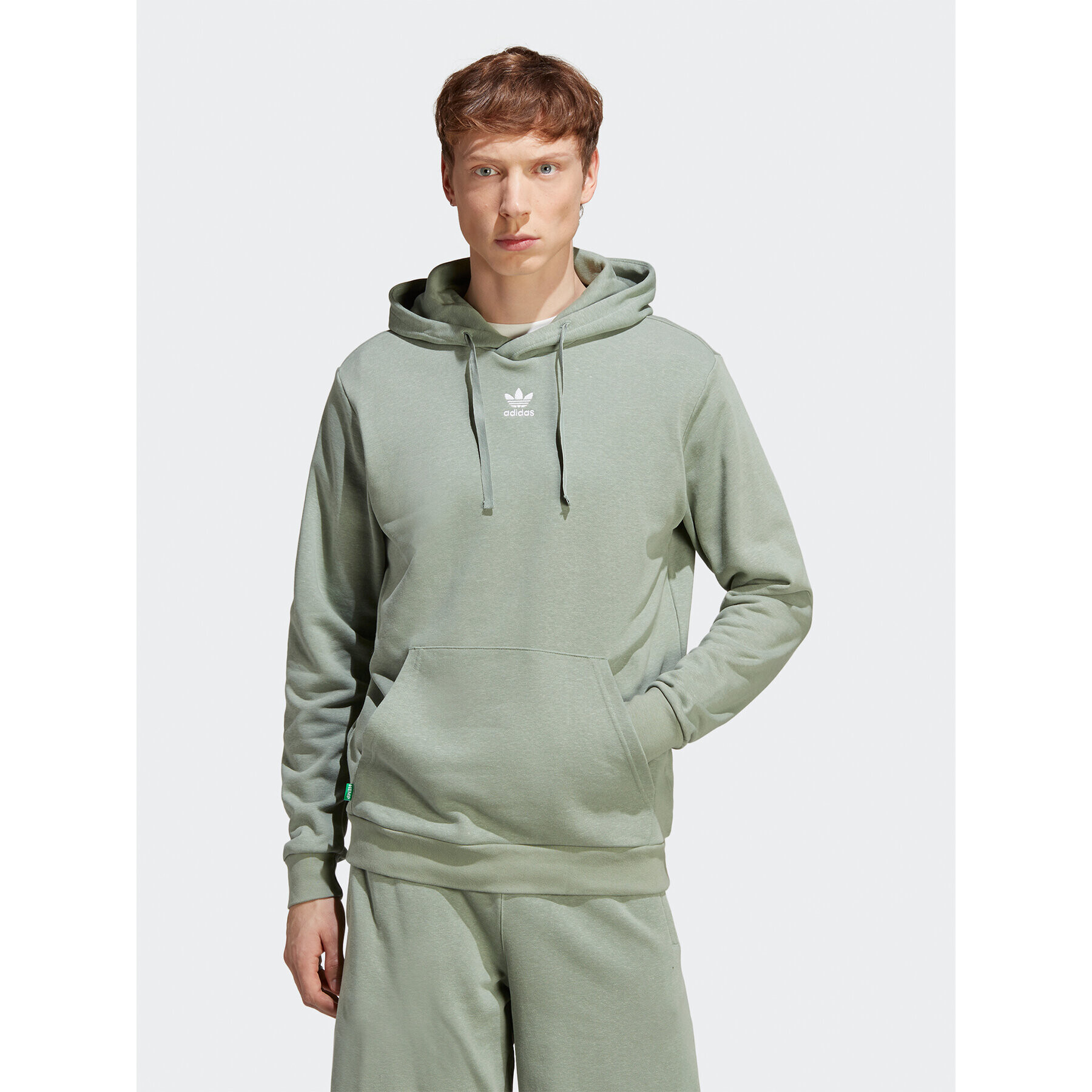 adidas Суитшърт Essentials+ Made With Hemp Hoodie HR2962 Зелен Regular Fit - Pepit.bg