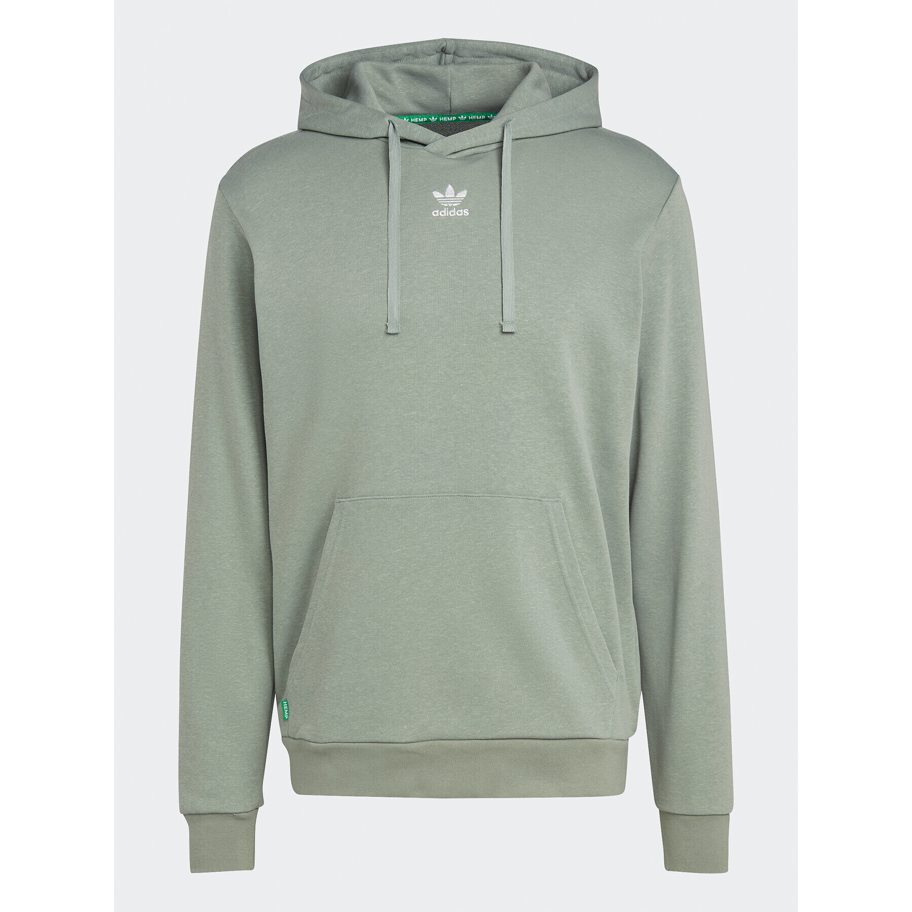 adidas Суитшърт Essentials+ Made With Hemp Hoodie HR2962 Зелен Regular Fit - Pepit.bg