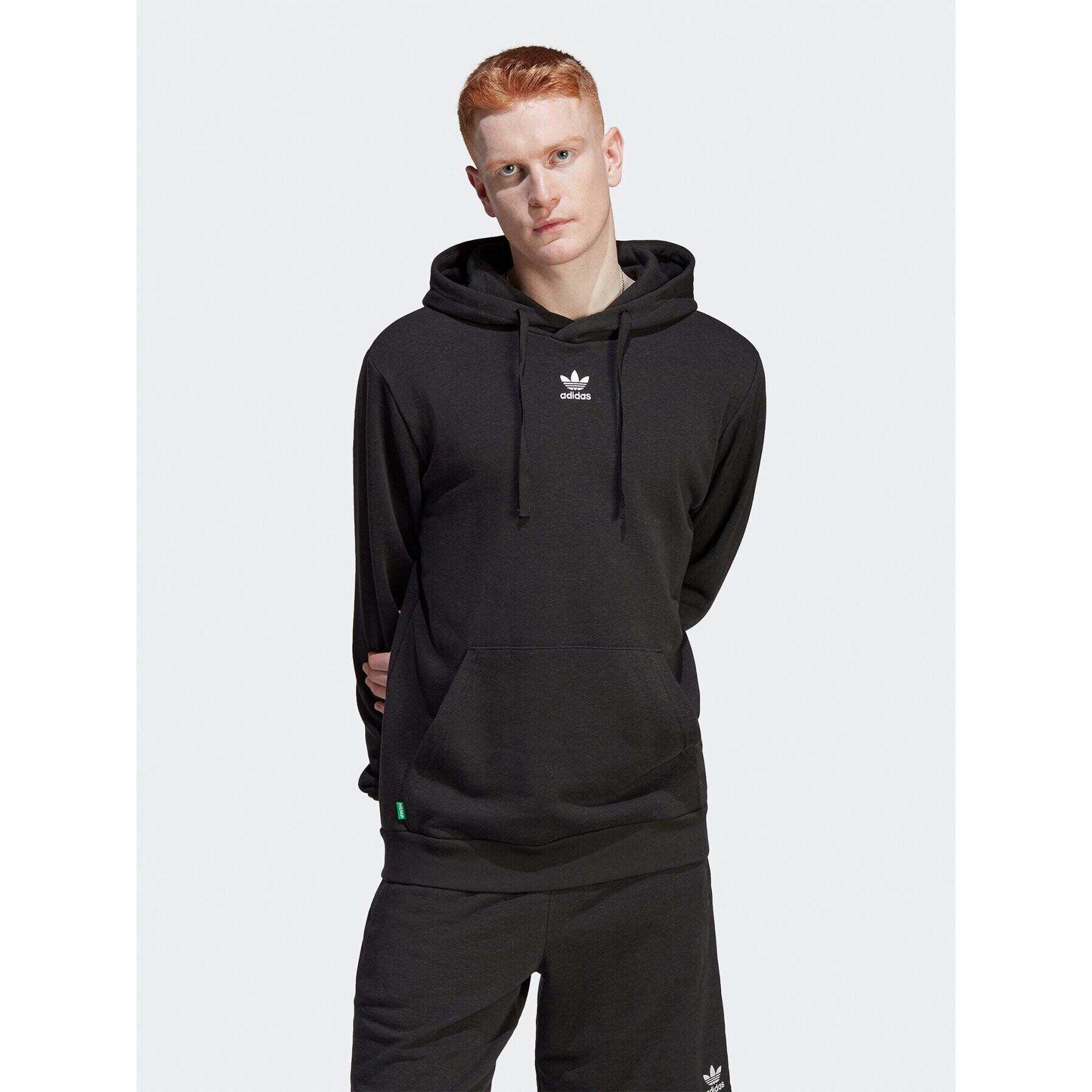 adidas Суитшърт Essentials+ Made With Hemp HR8618 Черен Regular Fit - Pepit.bg