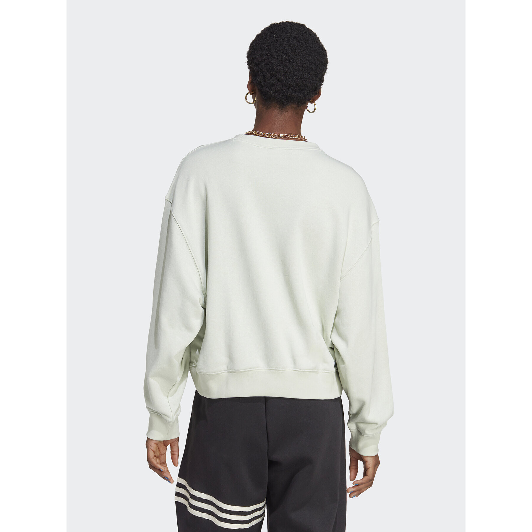 adidas Суитшърт Essentials+ Made with Hemp Sweatshirt IC1823 Зелен Loose Fit - Pepit.bg