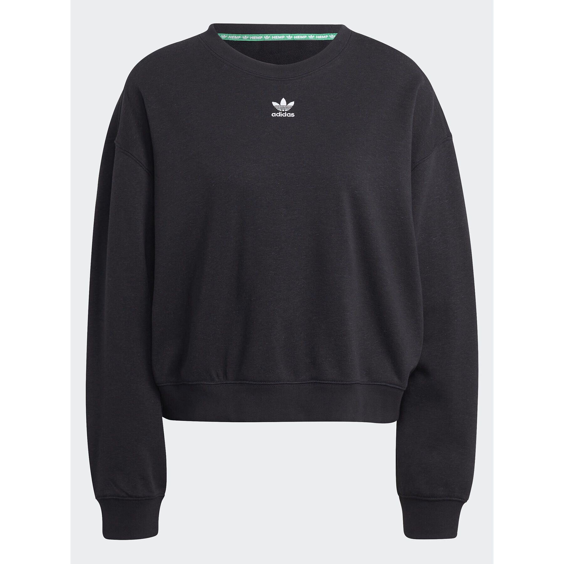 adidas Суитшърт Essentials+ Made with Hemp Sweatshirt IC1824 Черен Loose Fit - Pepit.bg