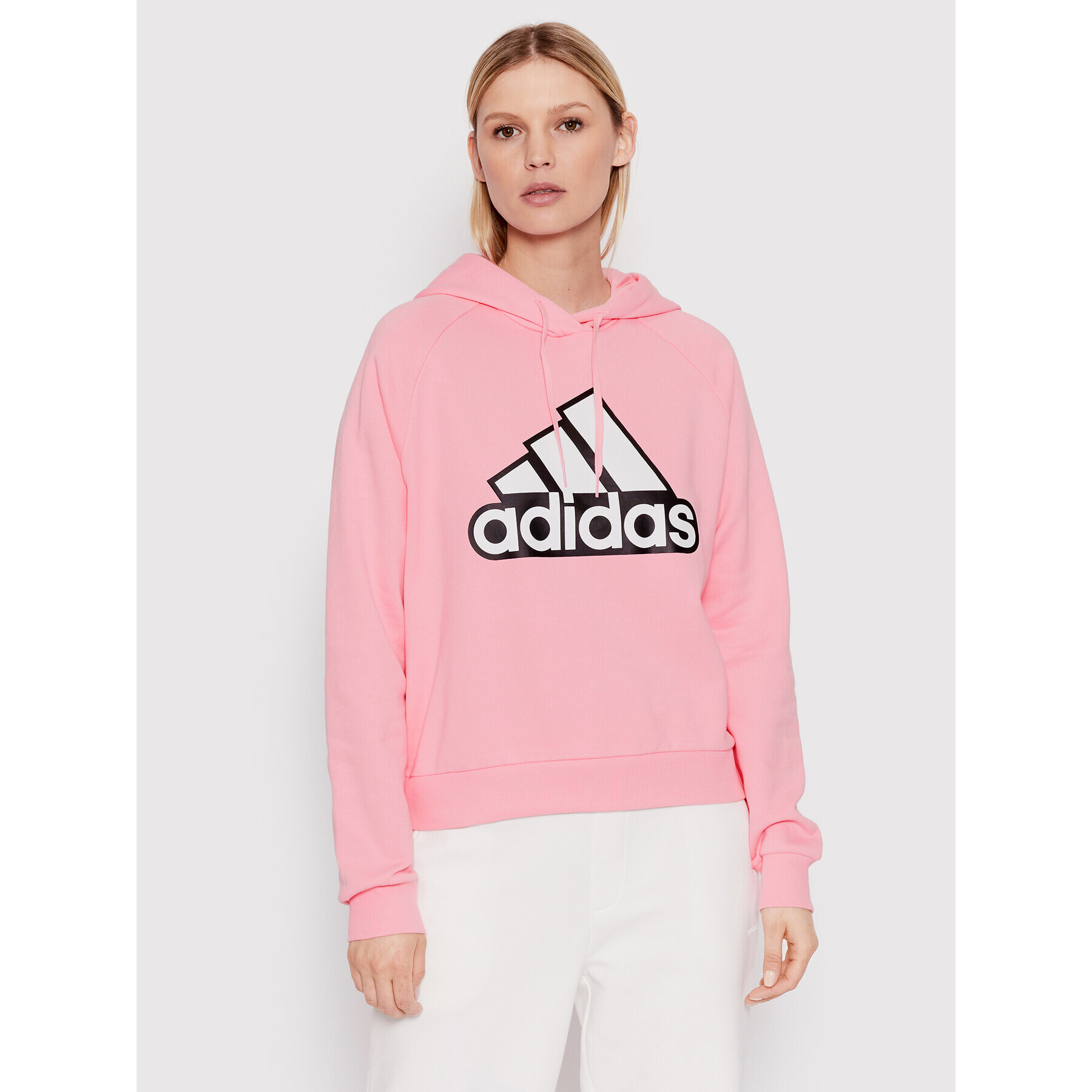 adidas Суитшърт Essentials Outline Logo HC9174 Розов Loose Fit - Pepit.bg