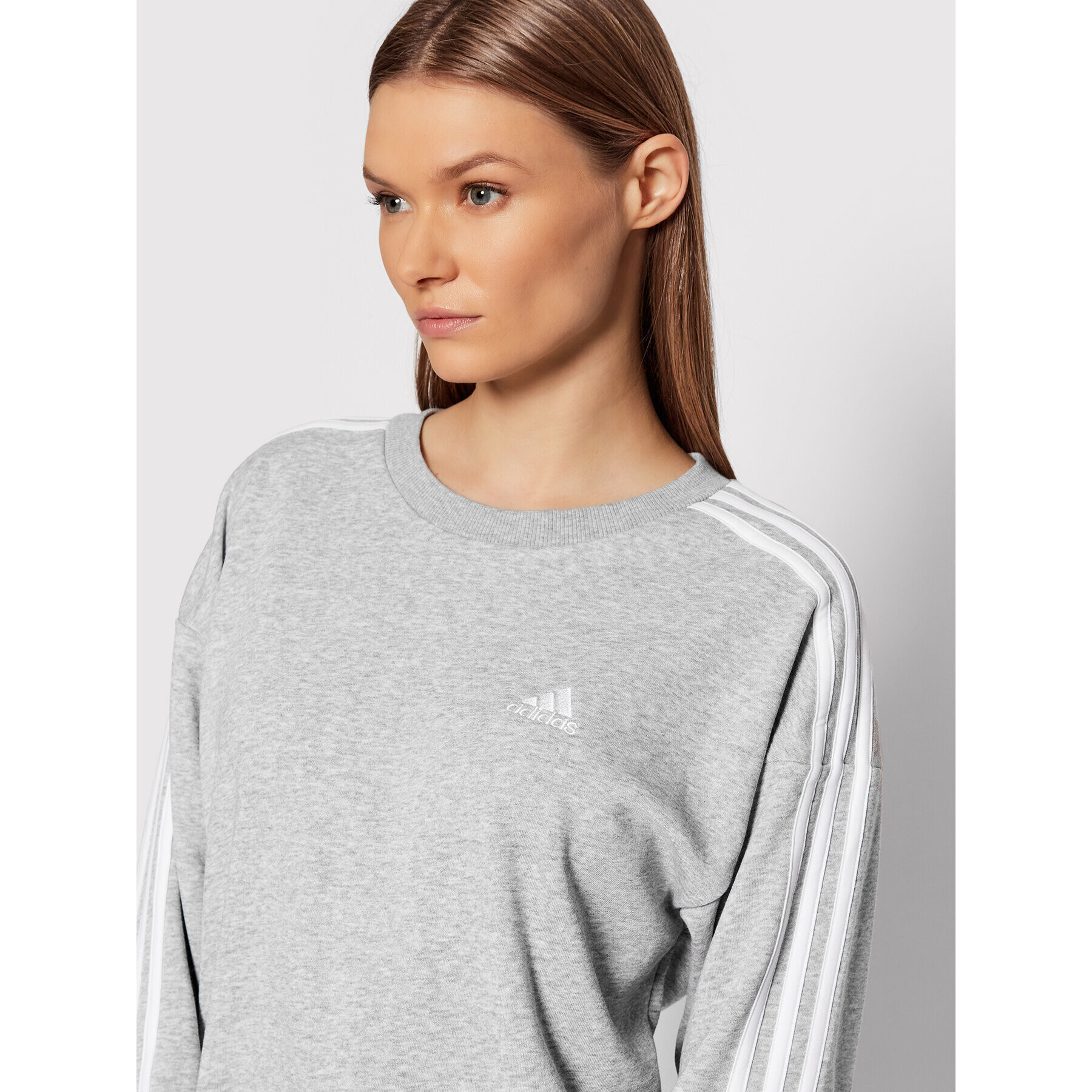 adidas Суитшърт Essentials Studio HC9126 Сив Loose Fit - Pepit.bg