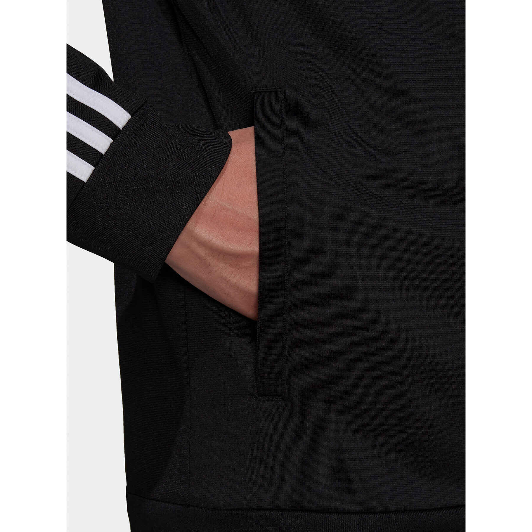 adidas Суитшърт Essentials Warm-Up 3-Stripes H46099 Черен Regular Fit - Pepit.bg