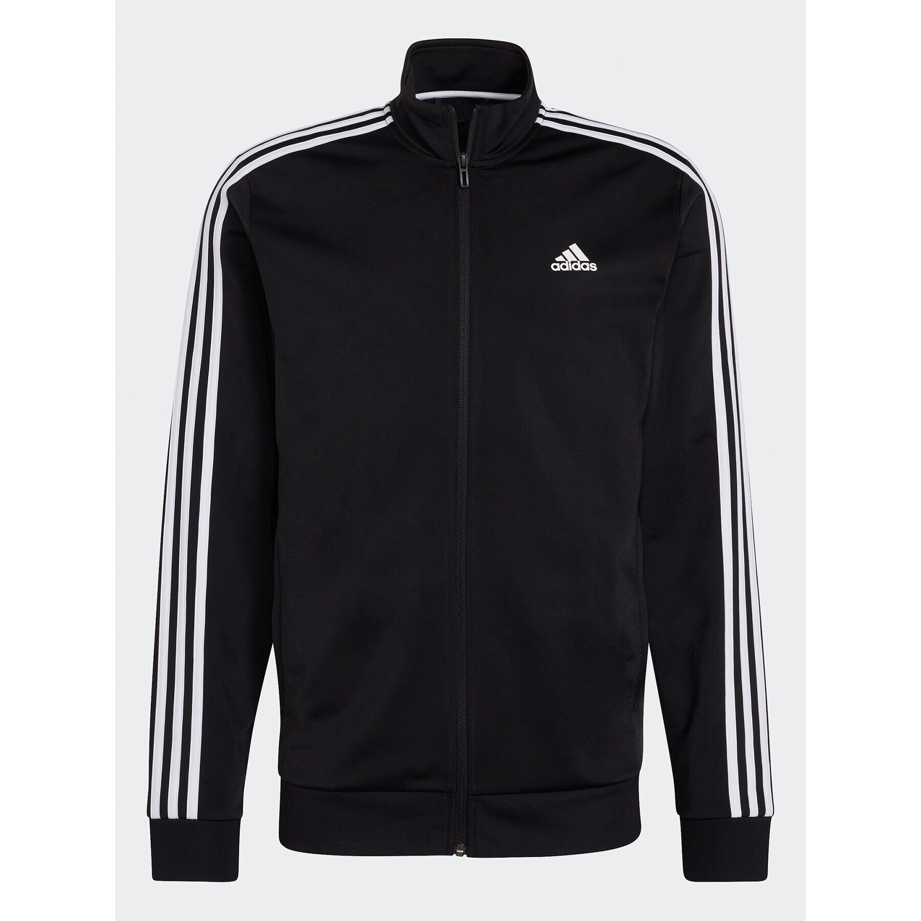 adidas Суитшърт Essentials Warm-Up 3-Stripes H46099 Черен Regular Fit - Pepit.bg