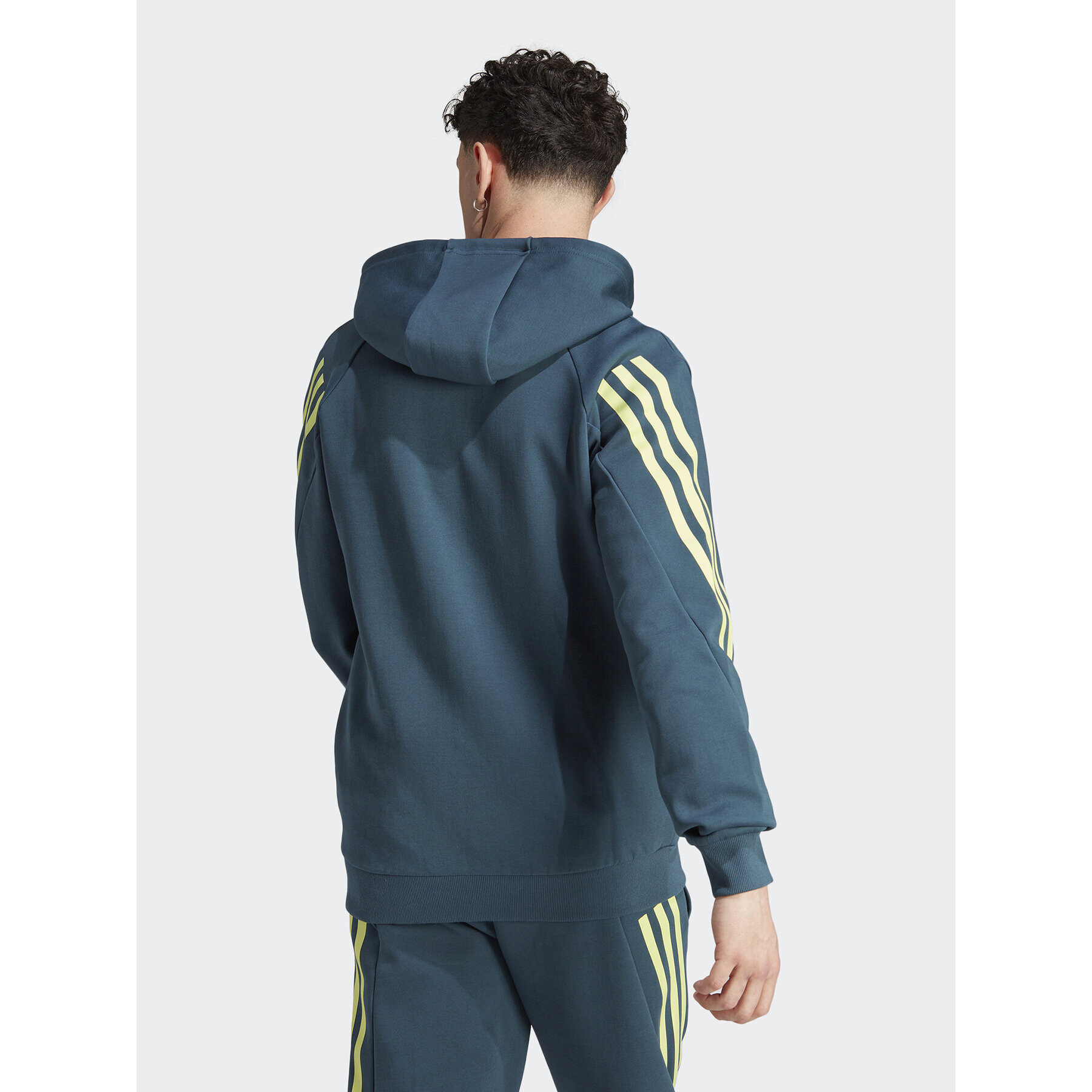 adidas Суитшърт Future Icons 3-Stripes Full-Zip Hoodie IJ8878 Електриков Regular Fit - Pepit.bg