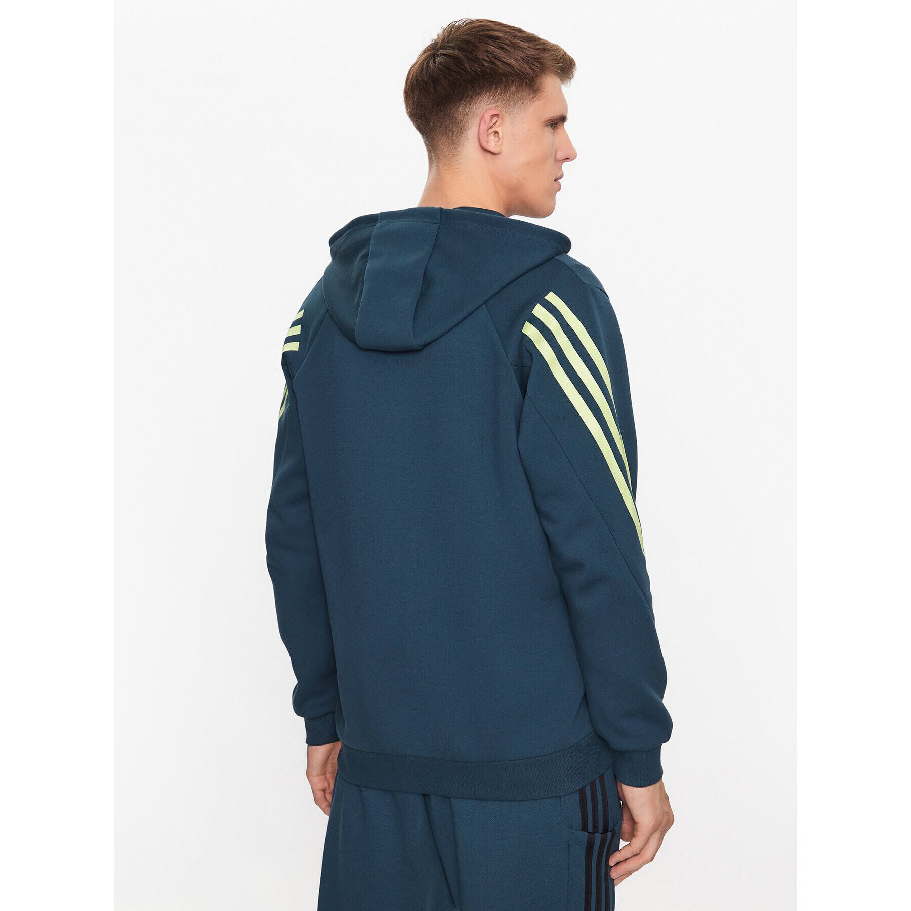 adidas Суитшърт Future Icons 3-Stripes Full-Zip Hoodie IJ8878 Електриков Regular Fit - Pepit.bg