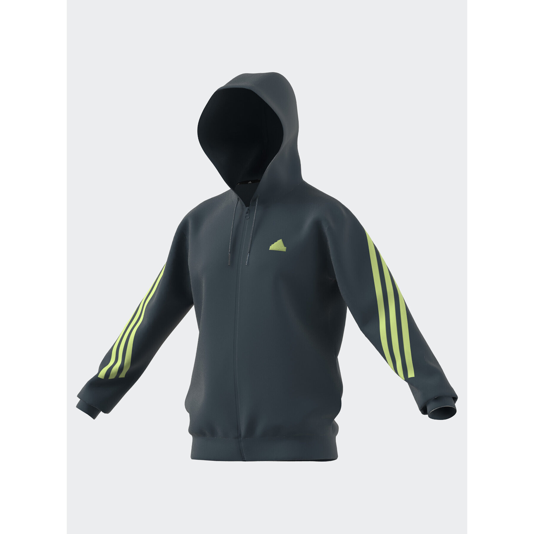 adidas Суитшърт Future Icons 3-Stripes Full-Zip Hoodie IJ8878 Електриков Regular Fit - Pepit.bg