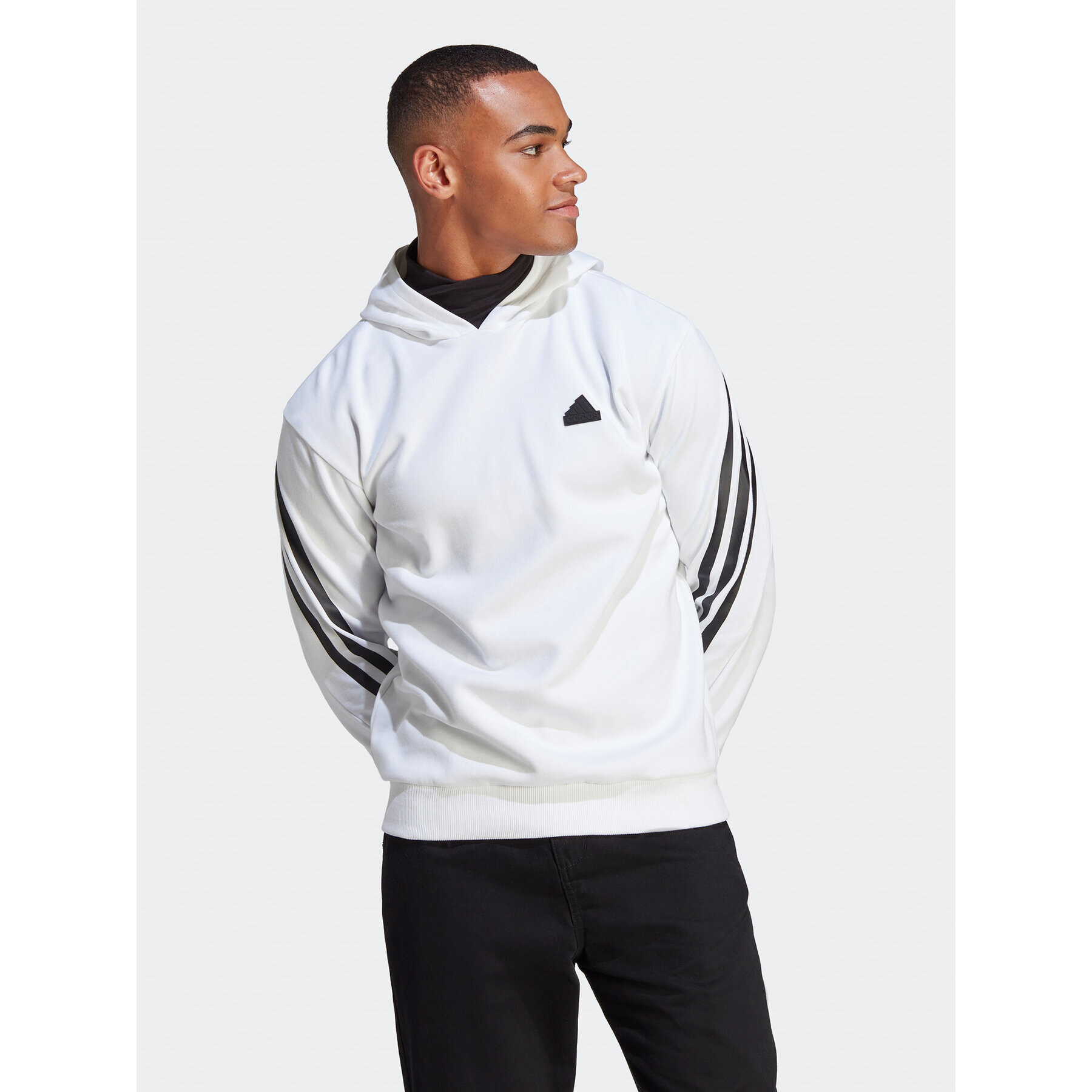 adidas Суитшърт Future Icons 3-Stripes Hoodie IC6720 Бял Regular Fit - Pepit.bg